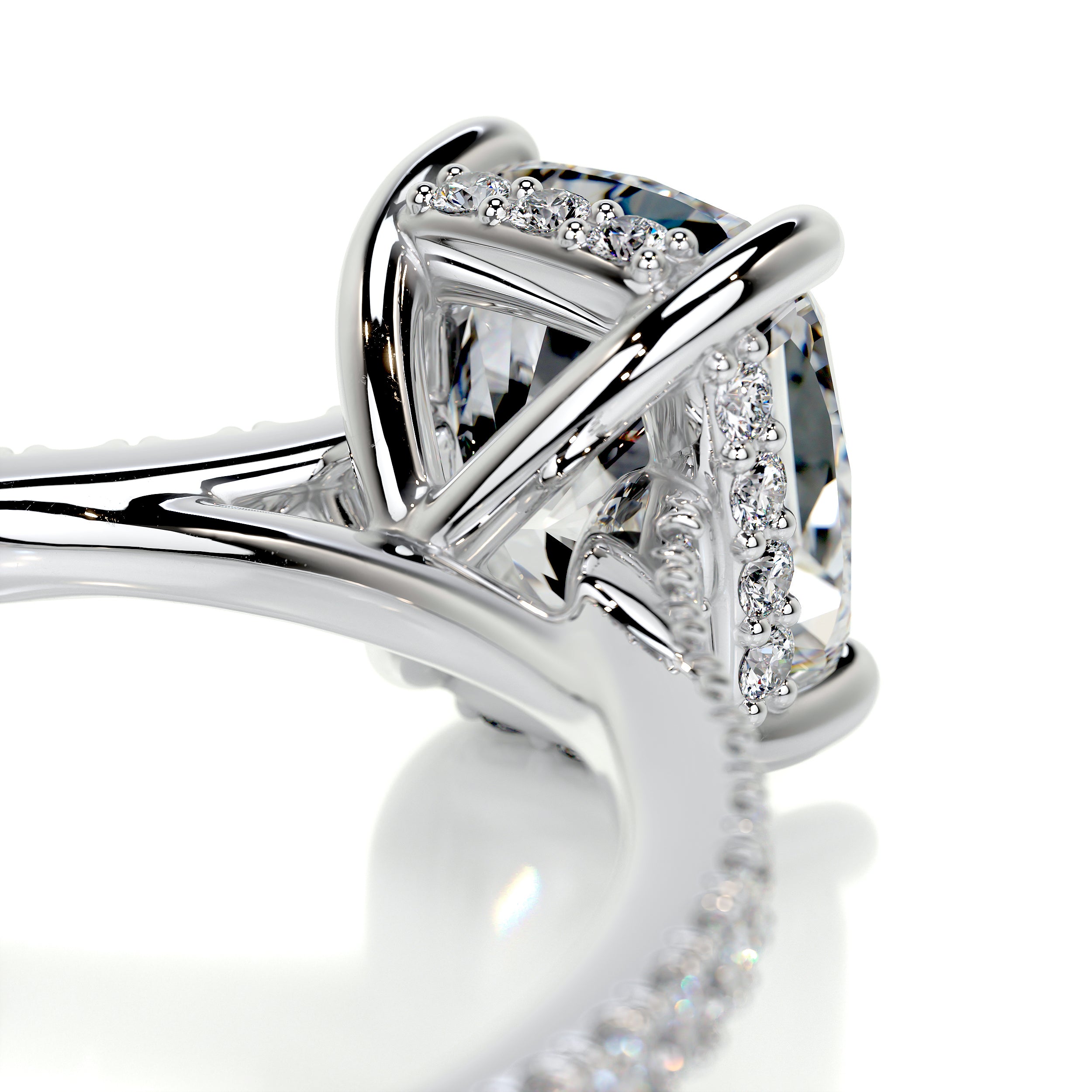 Deandra Diamond Engagement Ring -18K White Gold