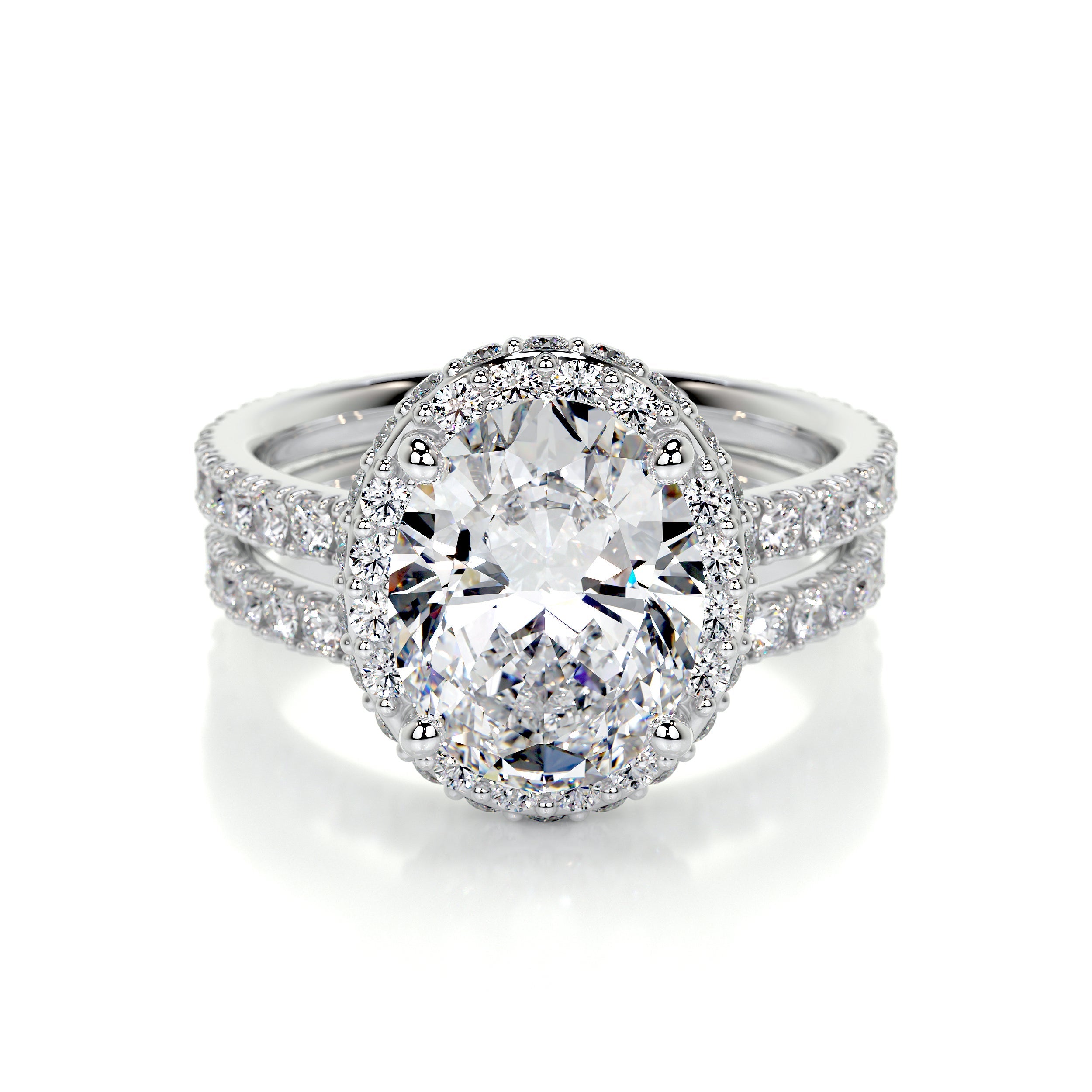 Lara Lab Grown Diamond Bridal Set (3 Carat) -14K White Gold