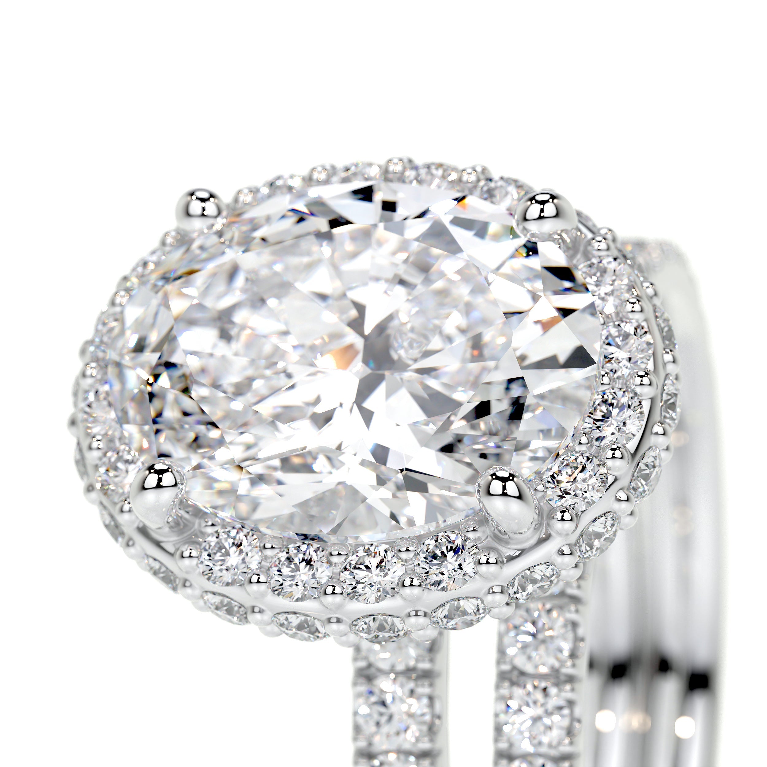 Lara Lab Grown Diamond Bridal Set   (3 Carat) -18K White Gold