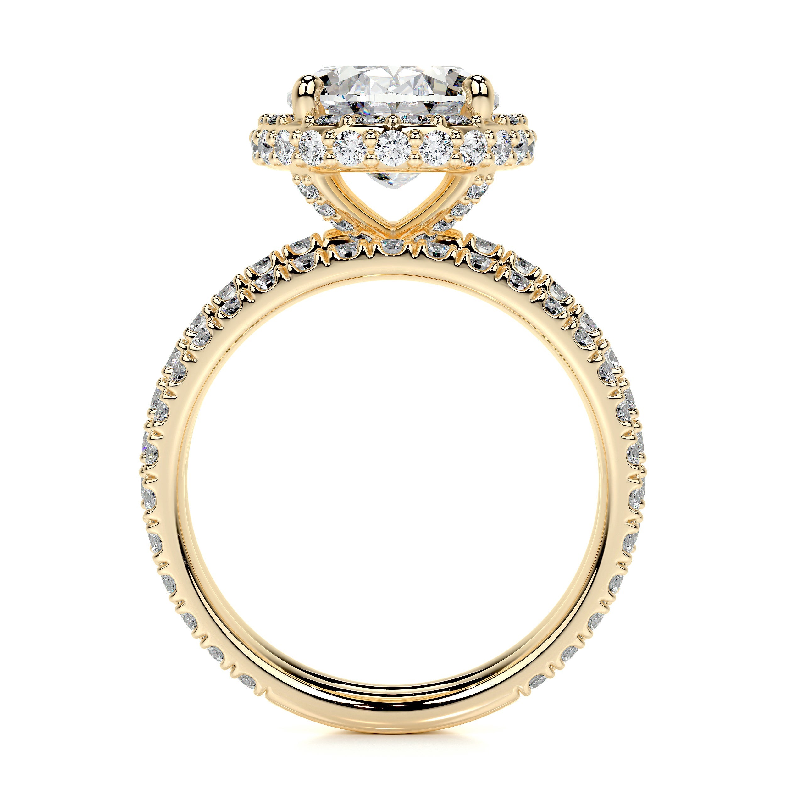 Lara Lab Grown Diamond Bridal Set   (3 Carat) -18K Yellow Gold