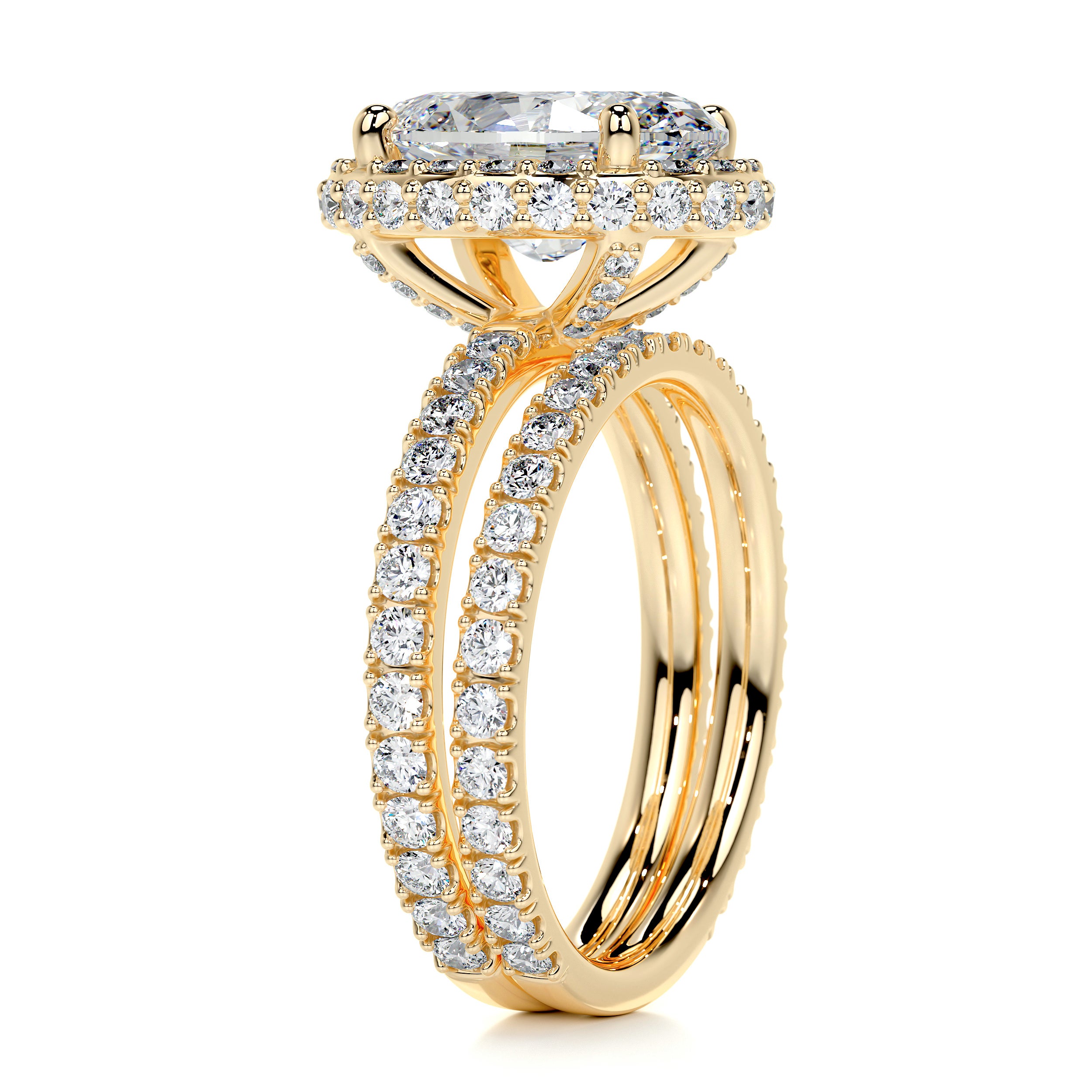 Lara Diamond Bridal Set -18K Yellow Gold