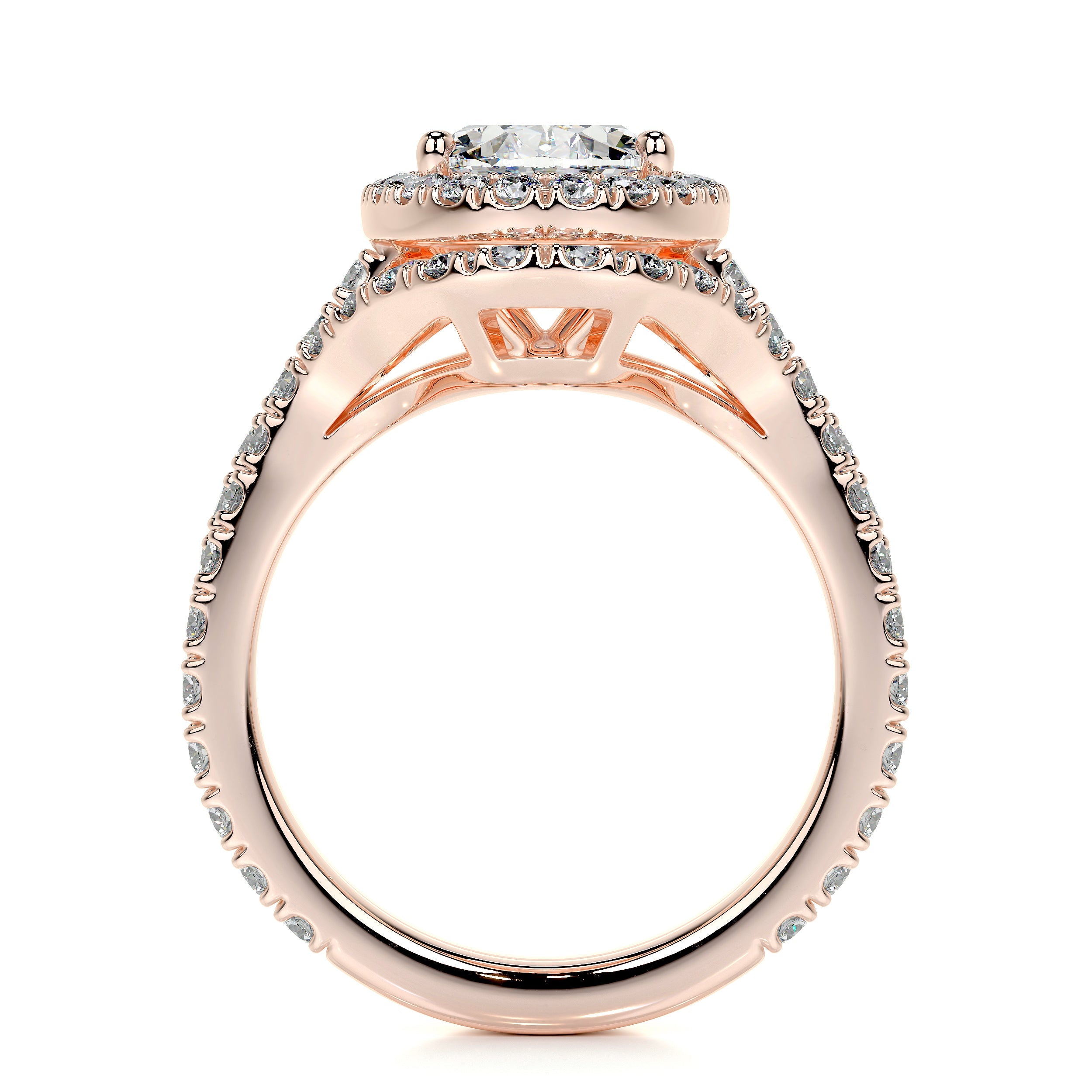 Maria Lab Grown Diamond Bridal Set   (3 Carat) - 14K Rose Gold