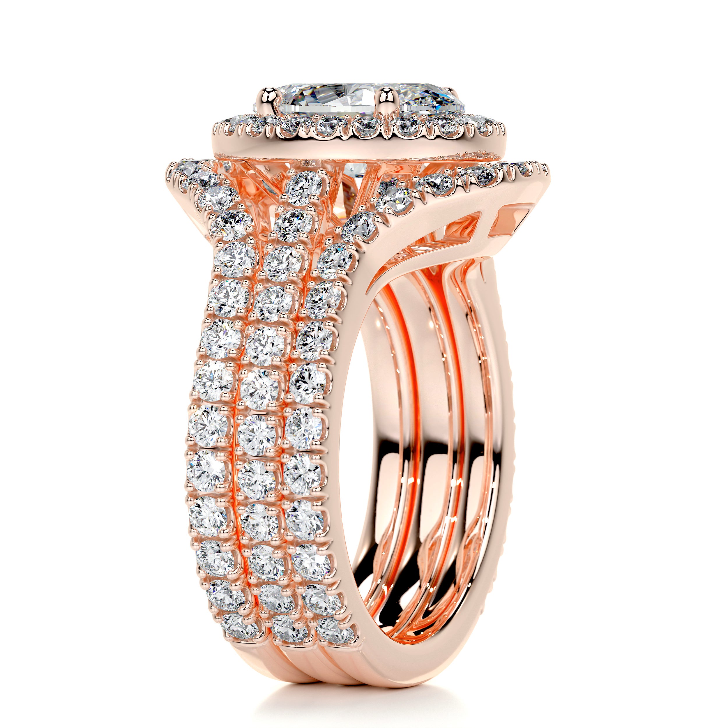 Maria Diamond Bridal Set (3 Carat) - 14K Rose Gold