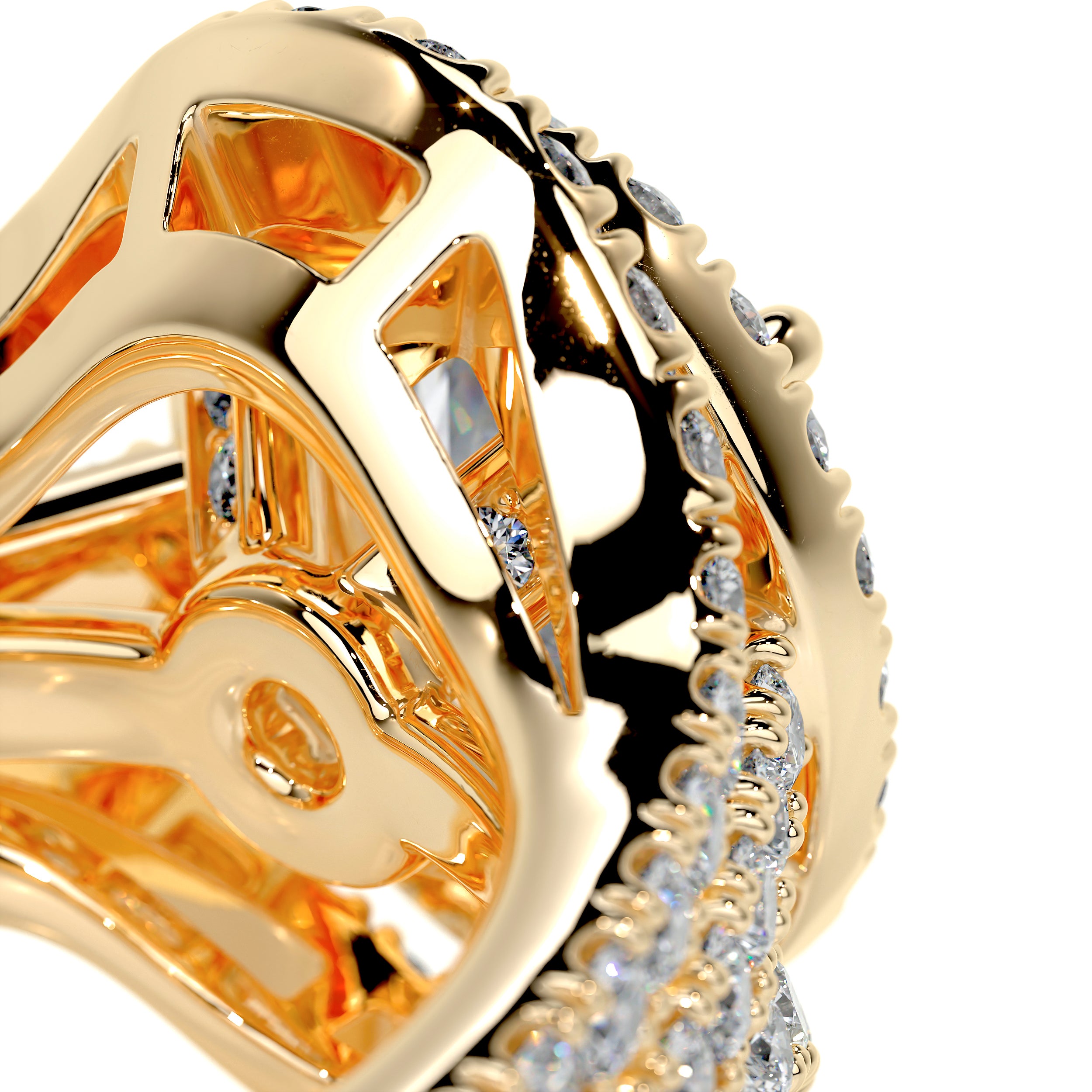 Maria Diamond Bridal Set (3 Carat) - 18K Yellow Gold