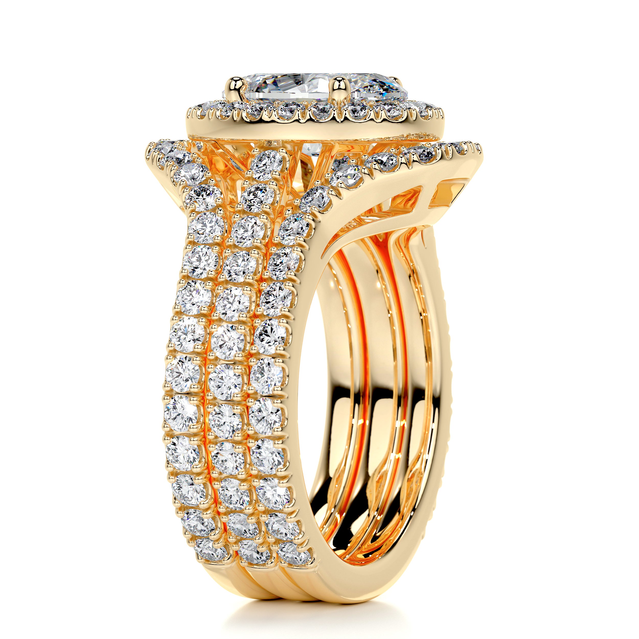 Maria Diamond Bridal Set (3 Carat) - 18K Yellow Gold