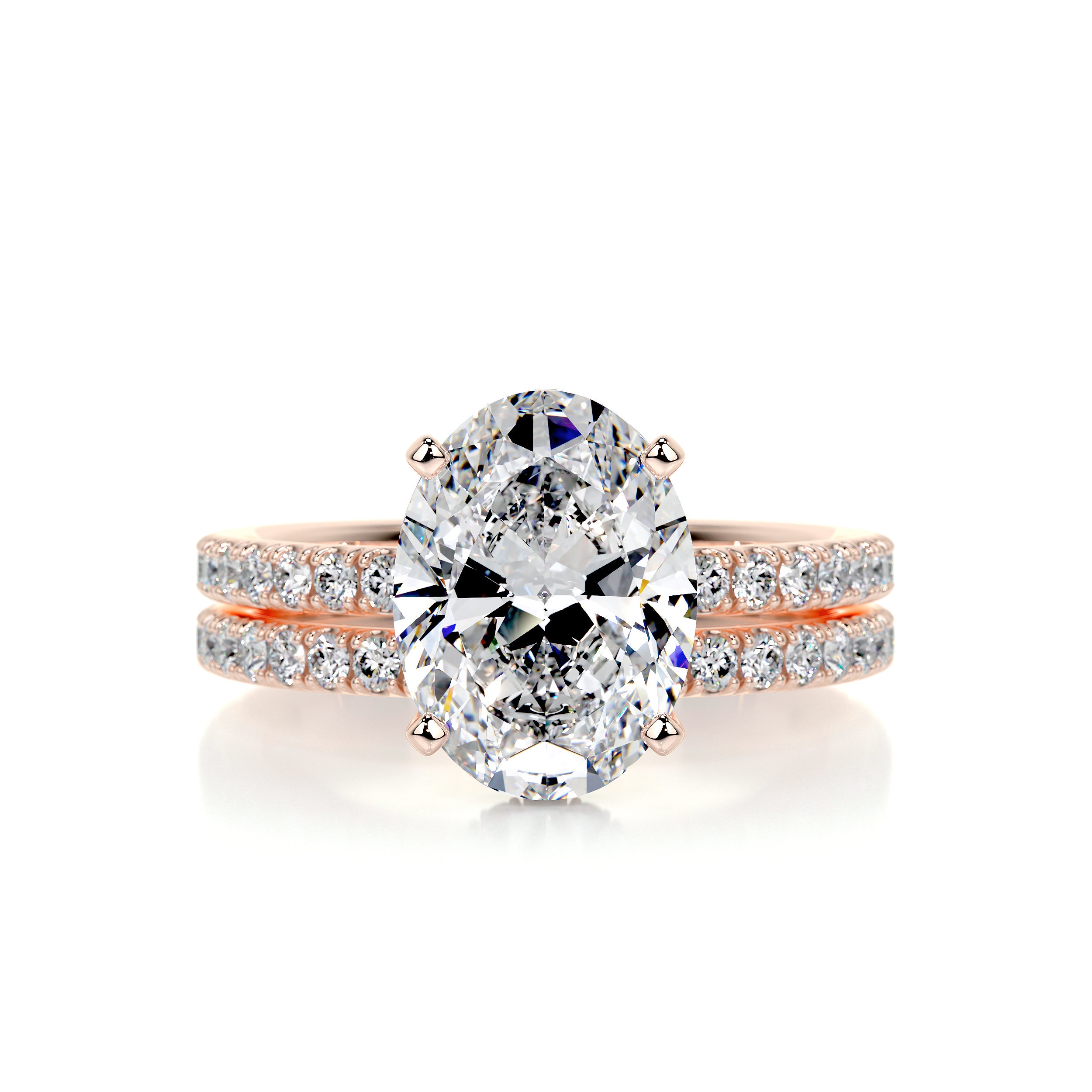 Lucy Diamond Bridal Set - 14K Rose Gold