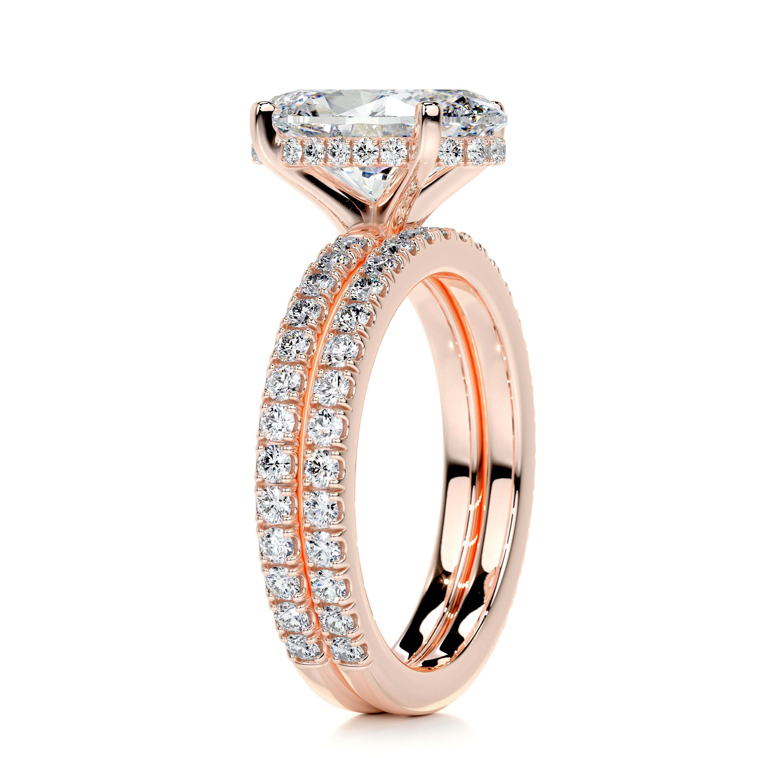 Lucy Diamond Bridal Set - 14K Rose Gold