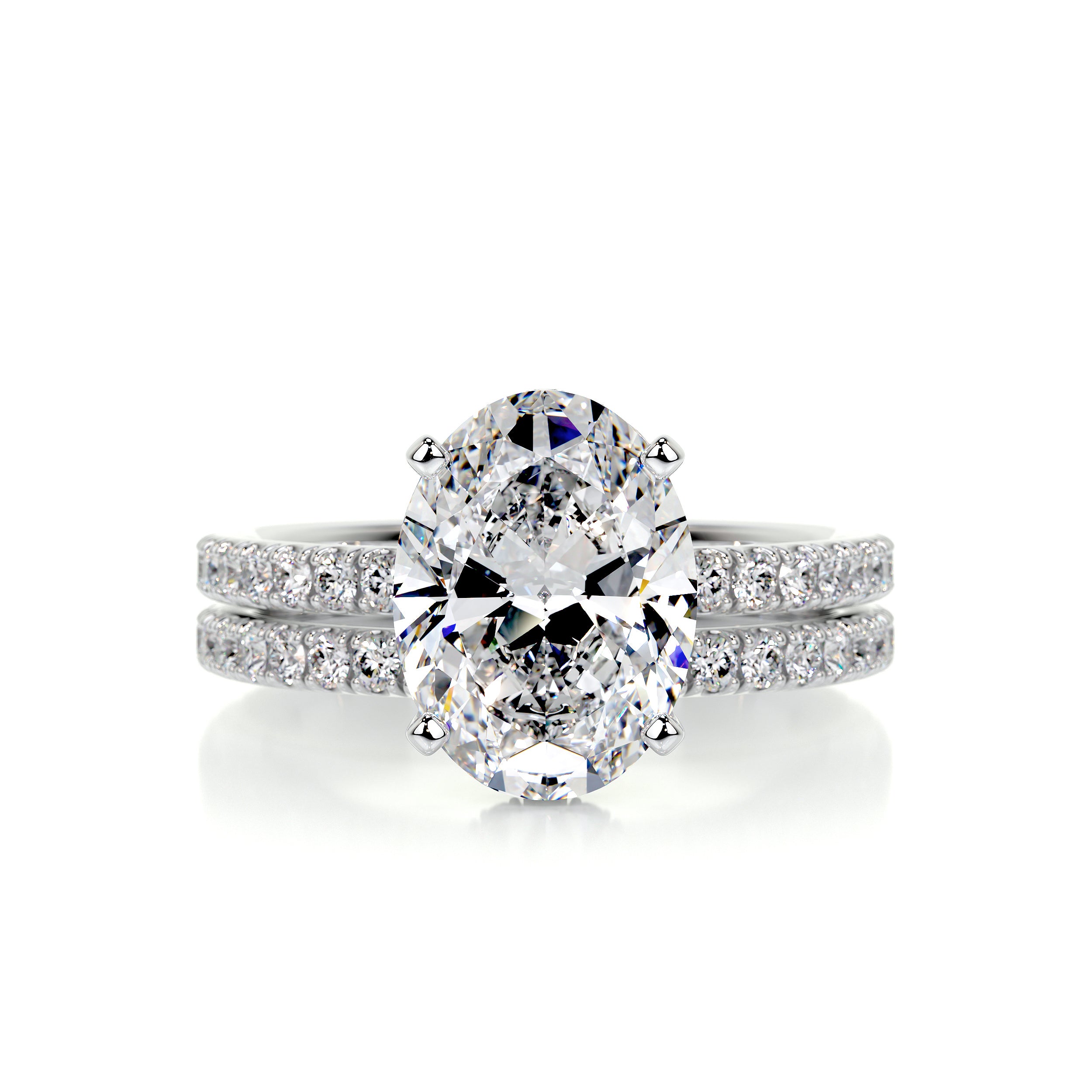 Lucy Diamond Bridal Set - 14K White Gold