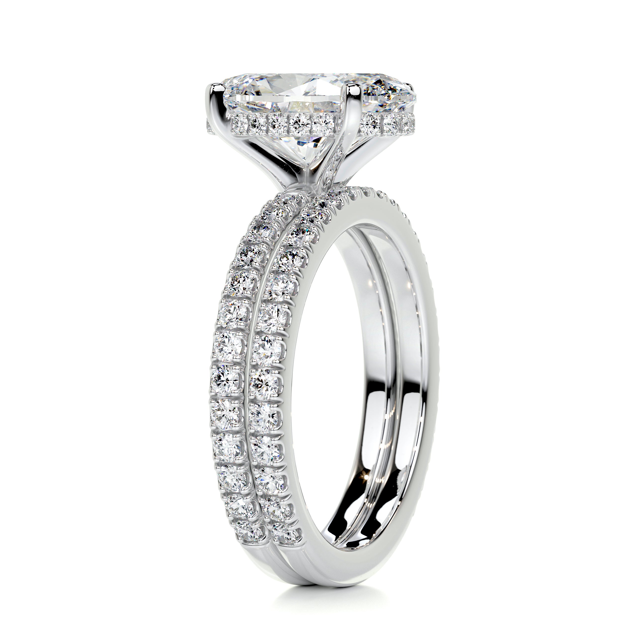 Lucy Diamond Bridal Set - 14K White Gold