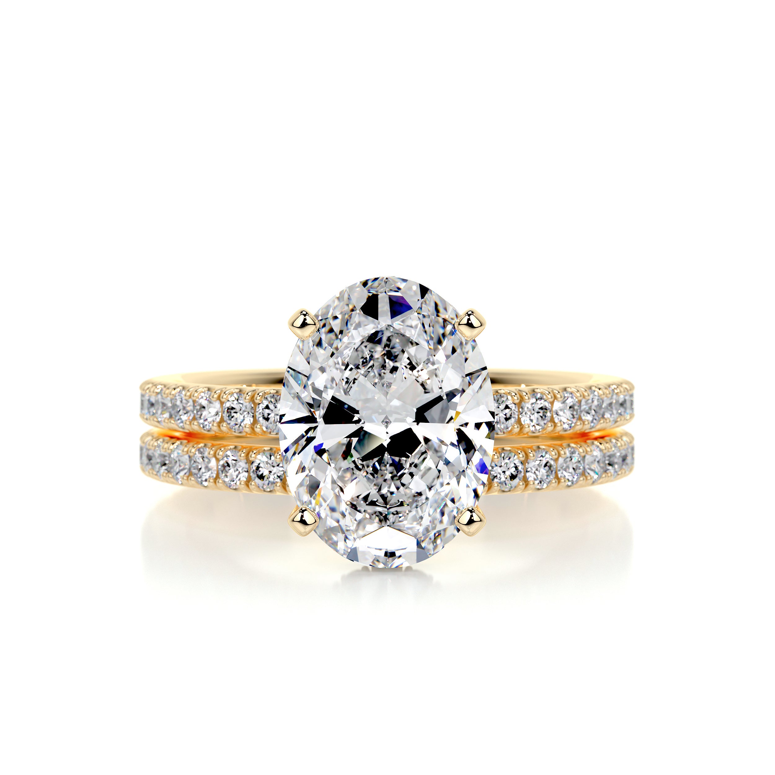 Lucy Diamond Bridal Set - 18K Yellow Gold