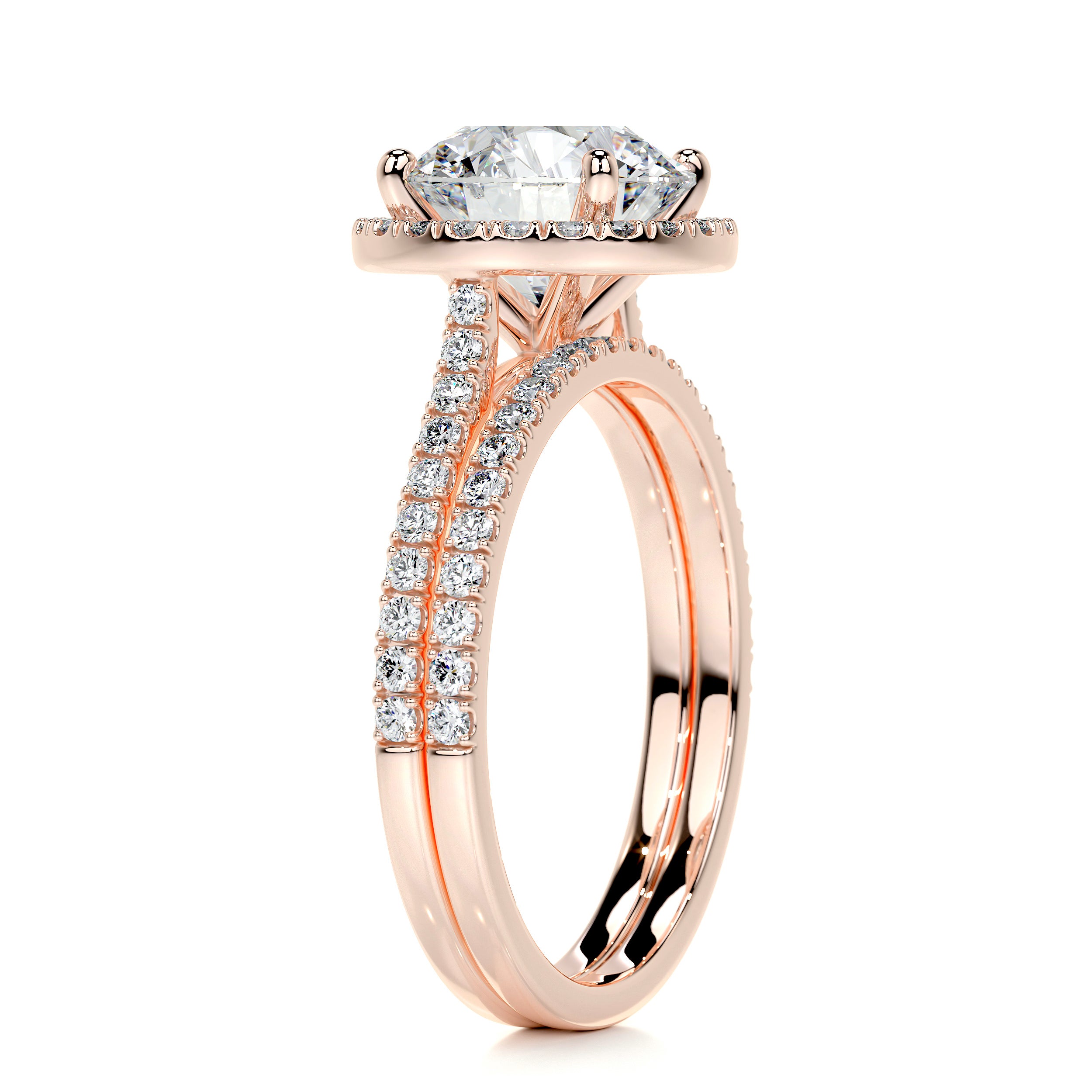 Layla Diamond Bridal Set -14K Rose Gold