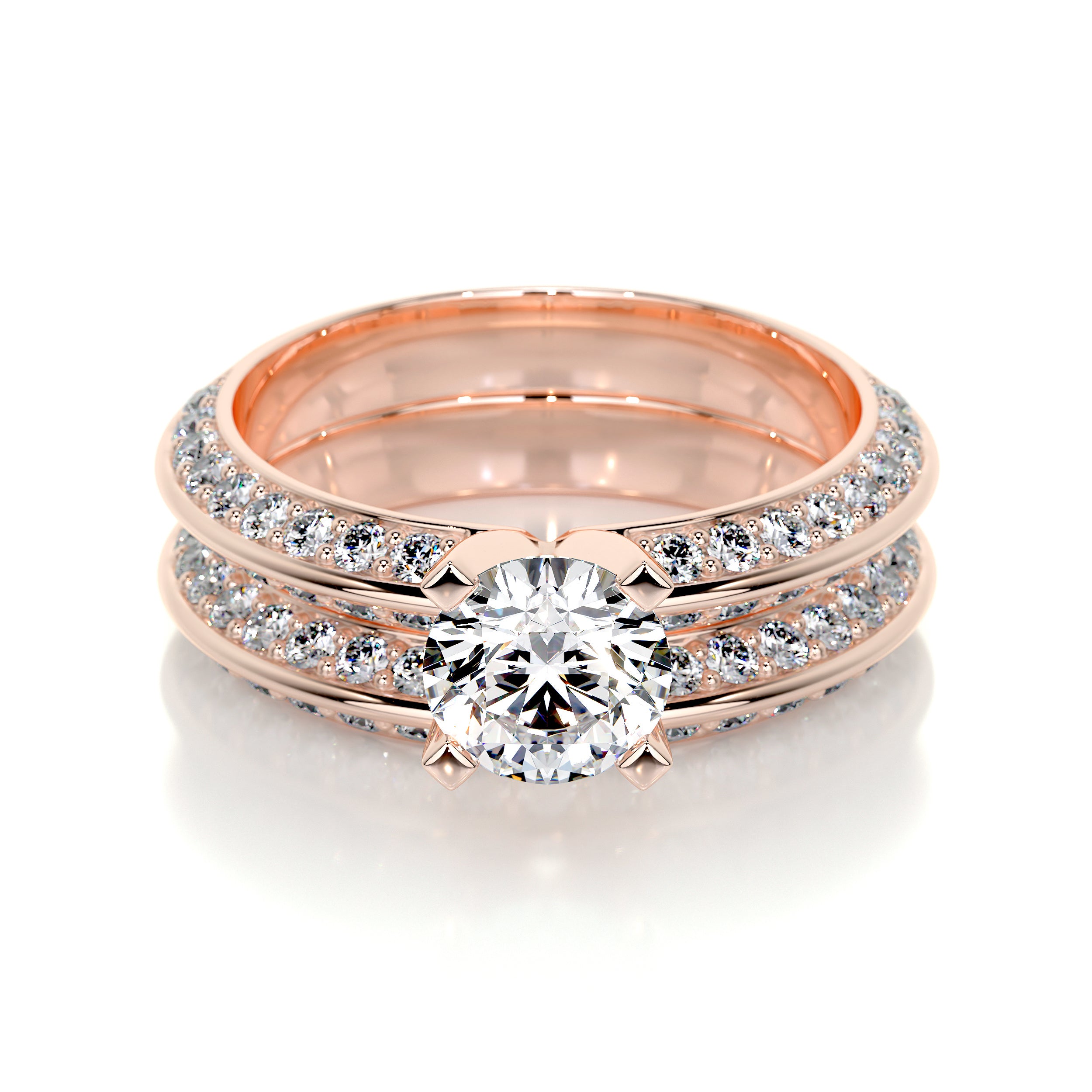 Eliana Lab Grown Diamond Bridal Set -14K Rose Gold
