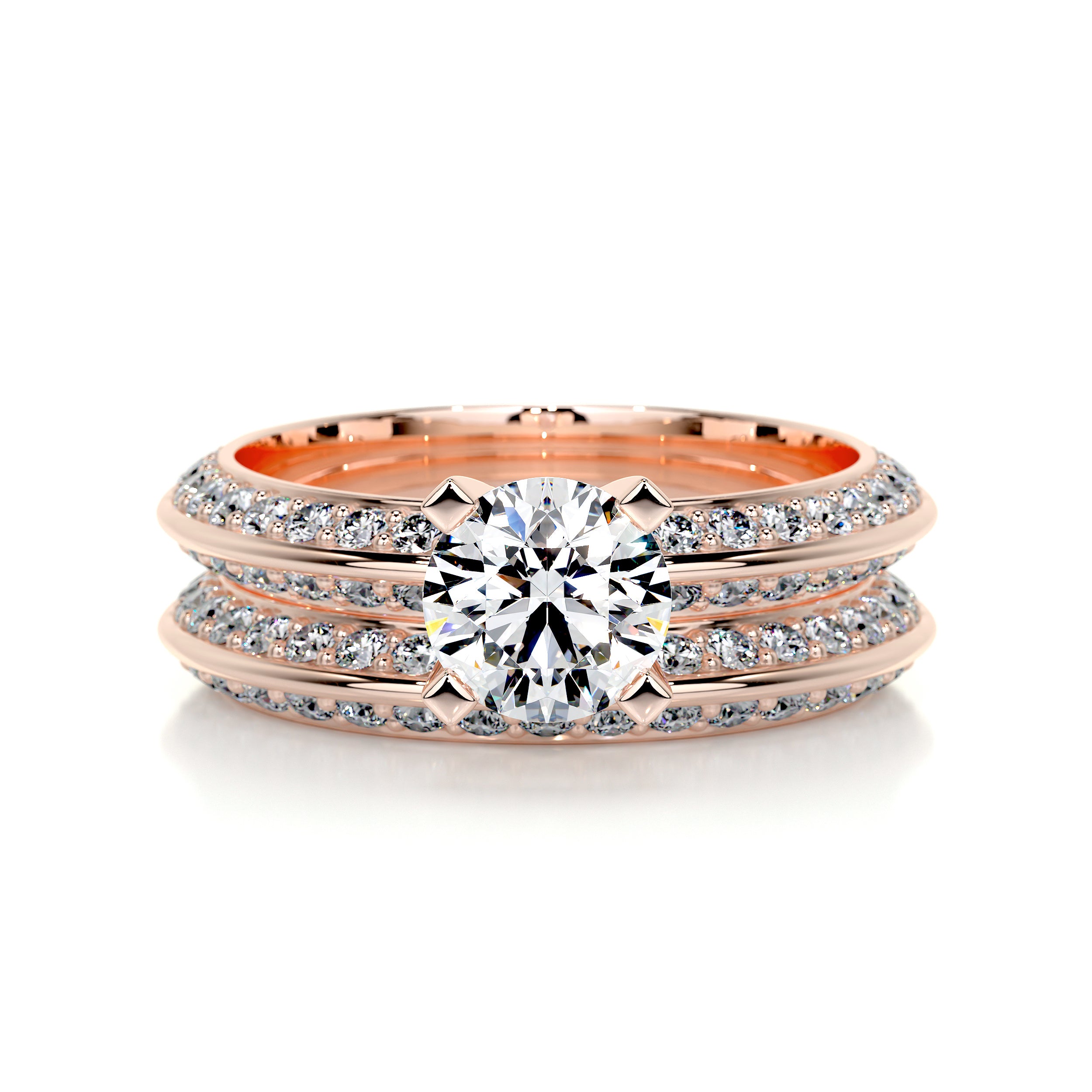 Eliana Diamond Bridal Set -14K Rose Gold