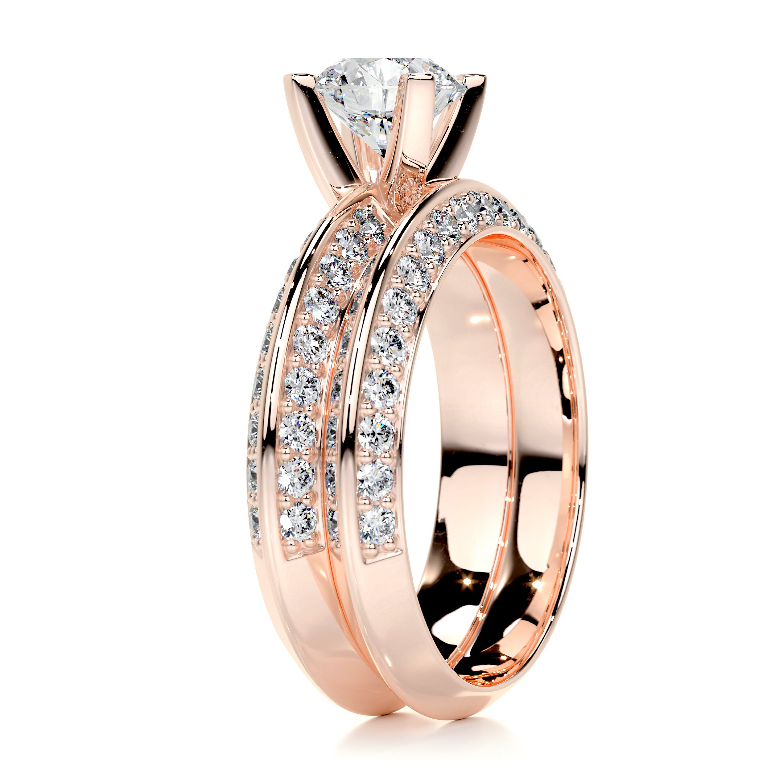 Eliana Diamond Bridal Set -14K Rose Gold