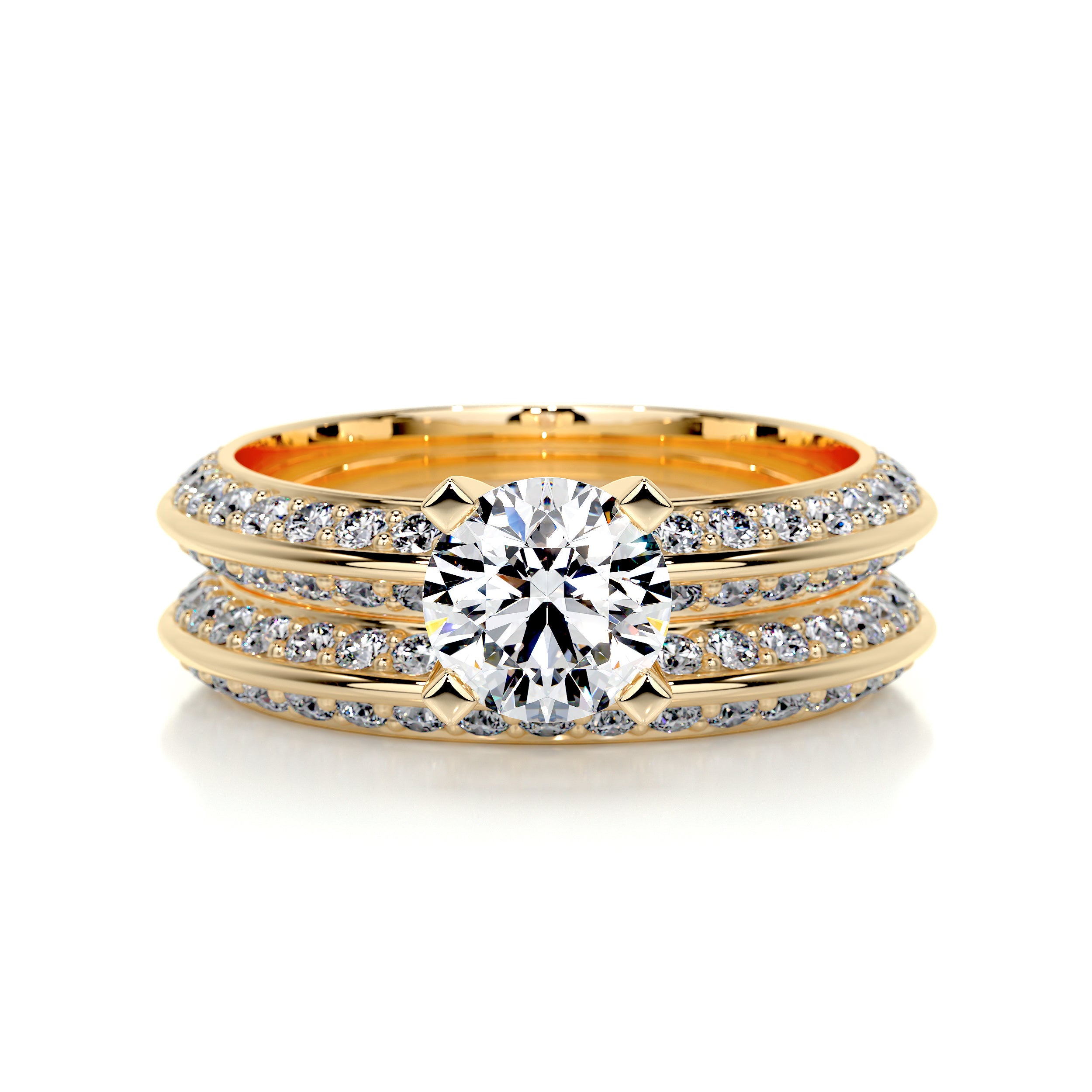 Eliana Diamond Bridal Set -18K Yellow Gold
