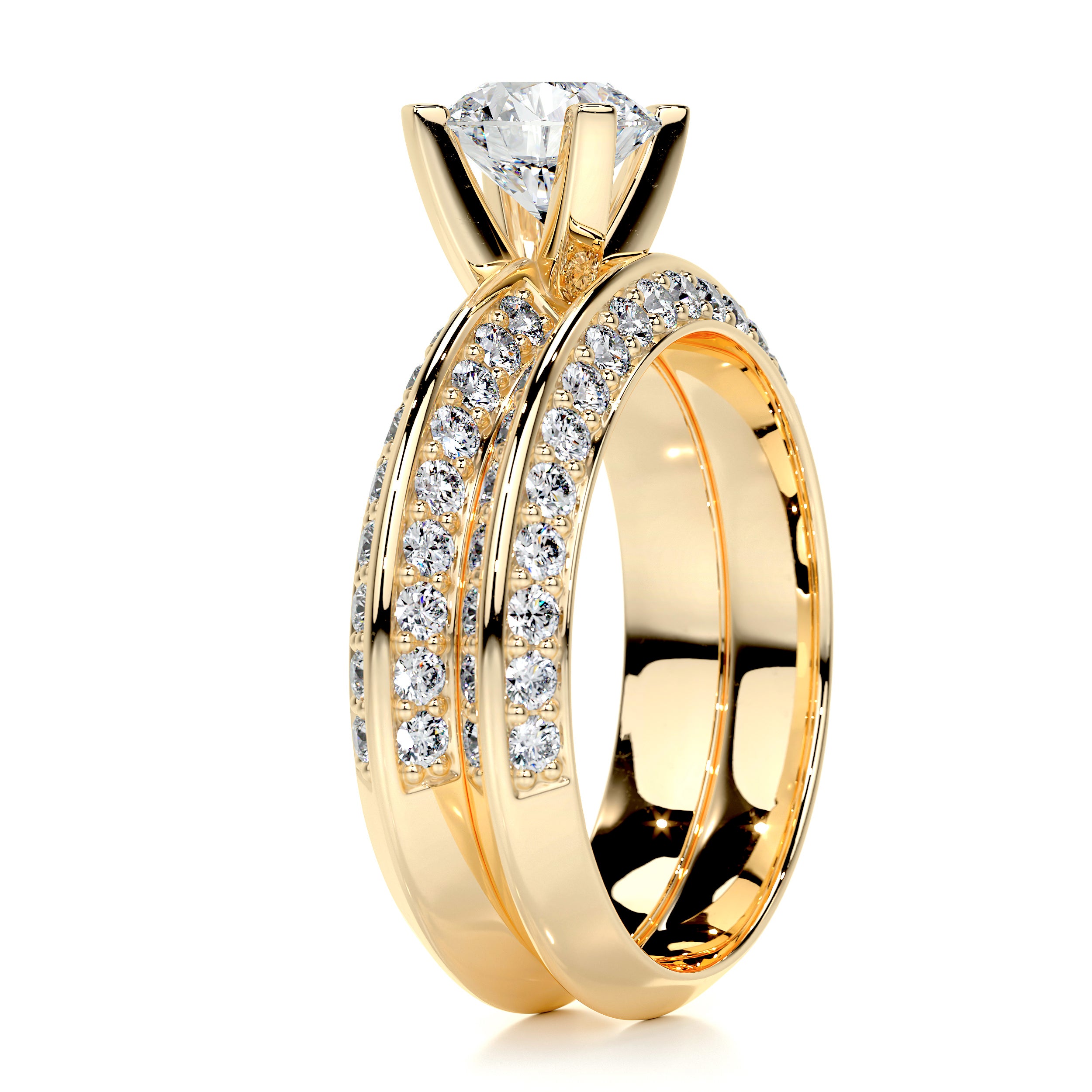Eliana Diamond Bridal Set -18K Yellow Gold