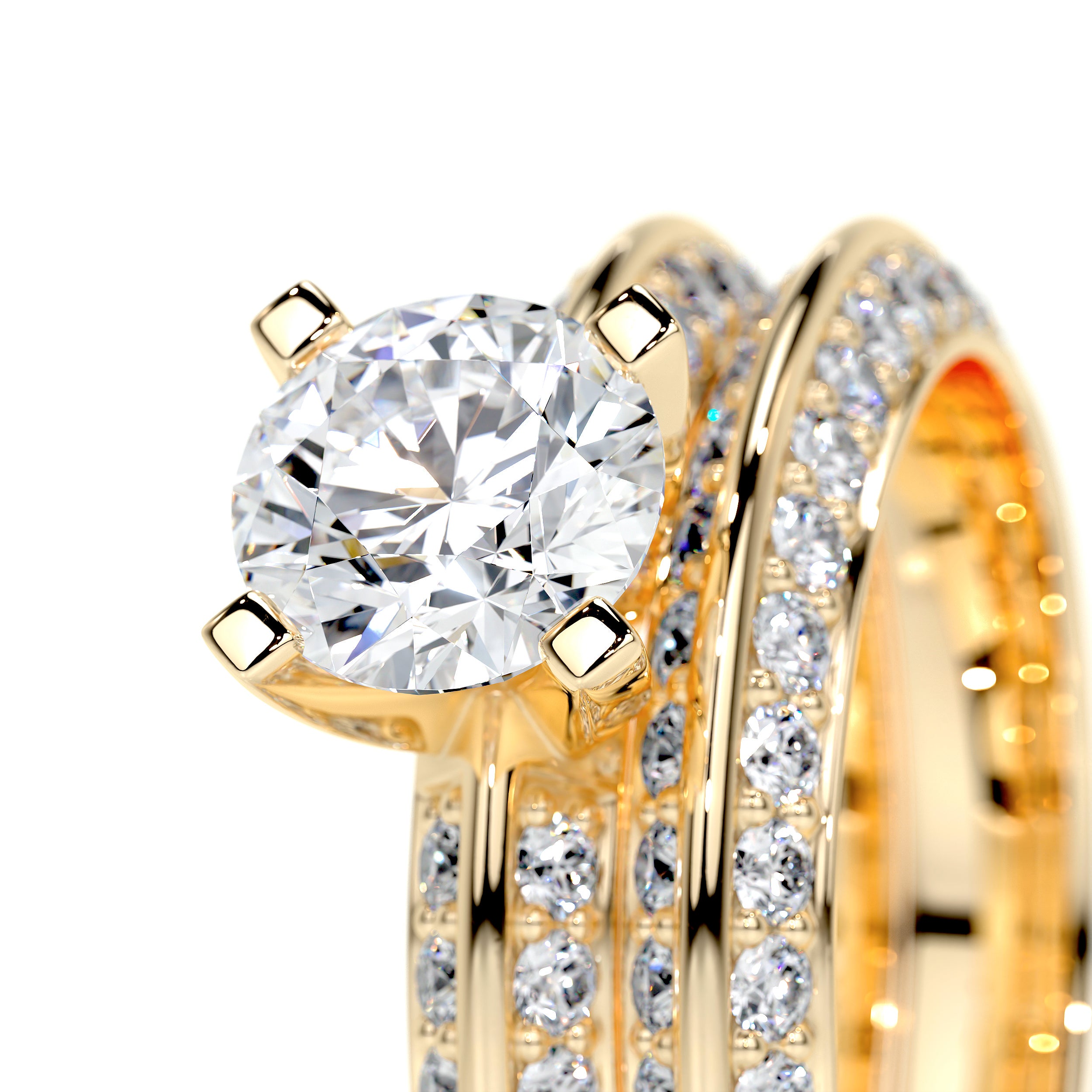 Eliana Lab Grown Diamond Bridal Set -18K Yellow Gold