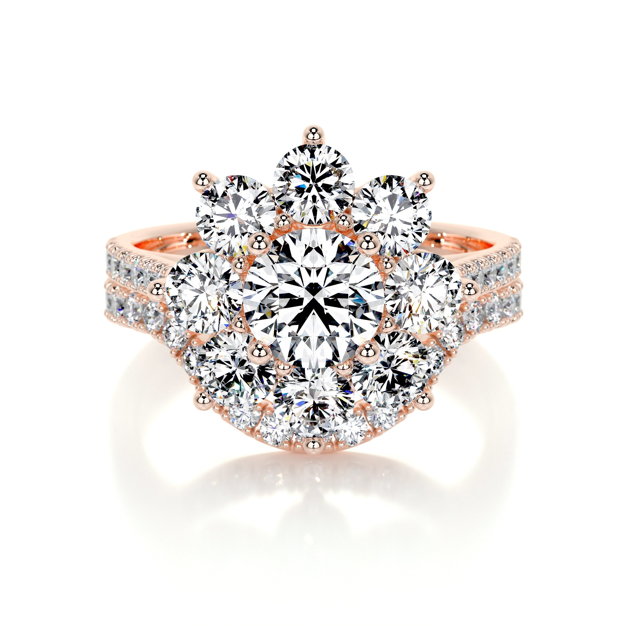 La Fleur Lab Grown Diamond Bridal Set (2.8 Carat) -14K Rose Gold