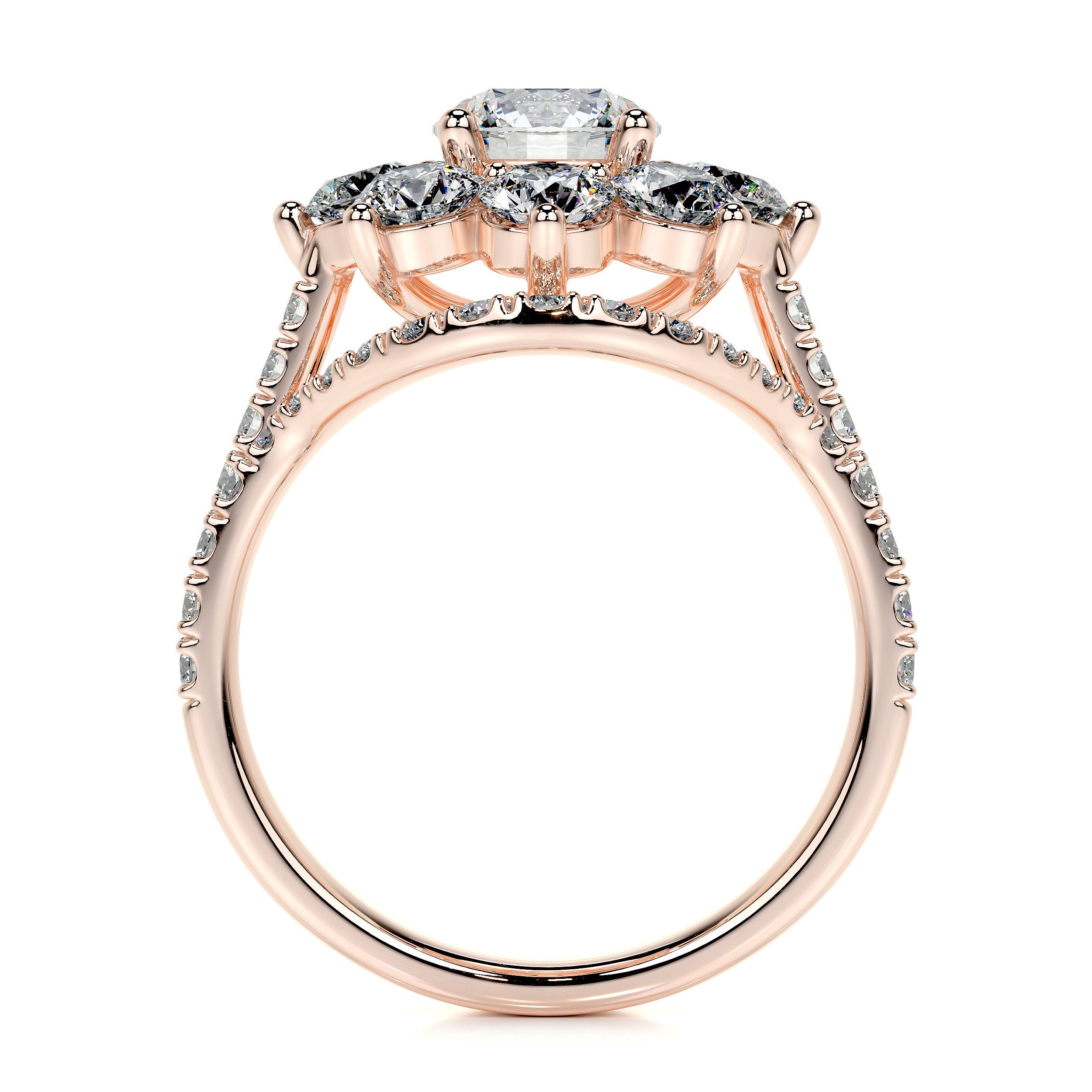 La Fleur Lab Grown Diamond Bridal Set (2.8 Carat) -14K Rose Gold