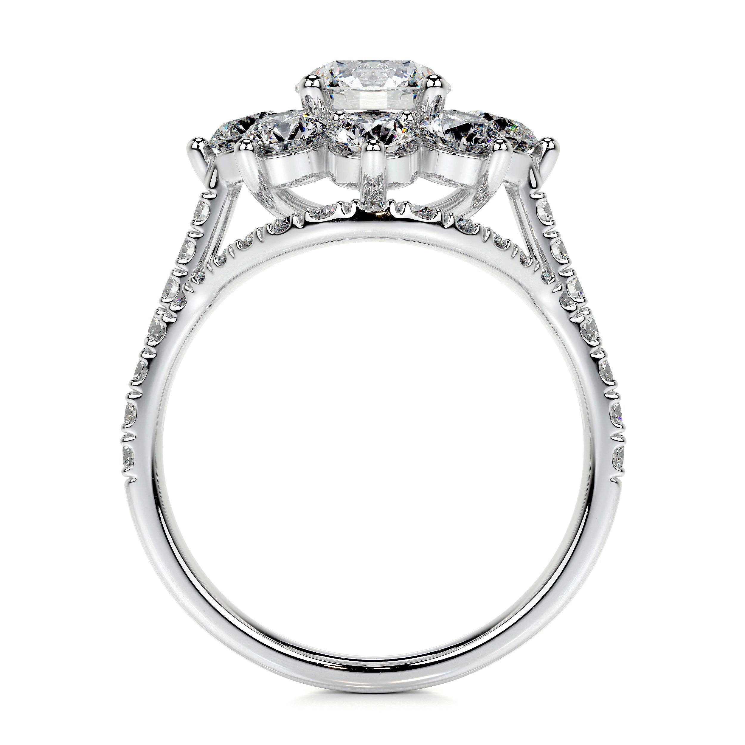 La Fleur Lab Grown Diamond Bridal Set (2.8 Carat) -14K White Gold