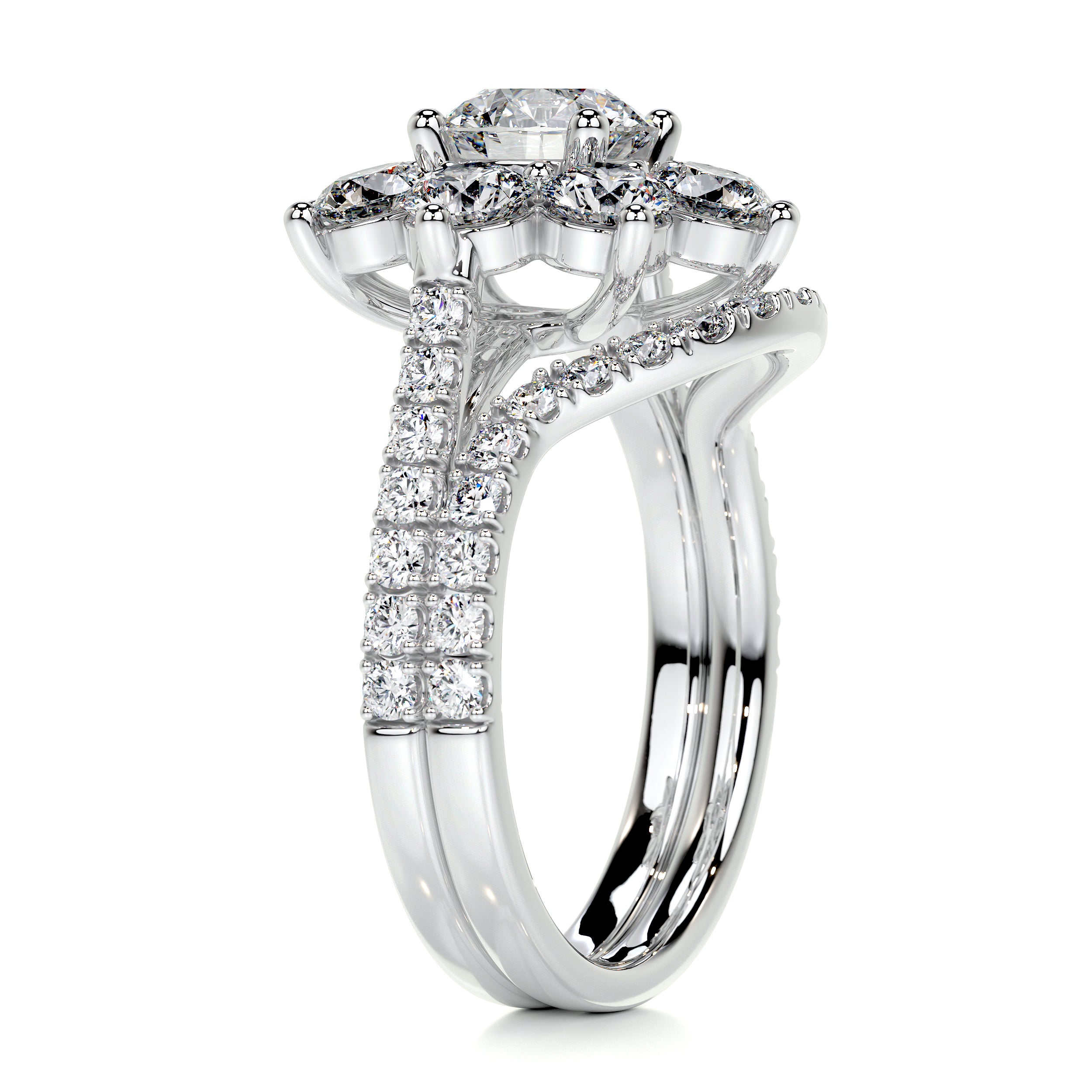 La Fleur Diamond Bridal Set -14K White Gold