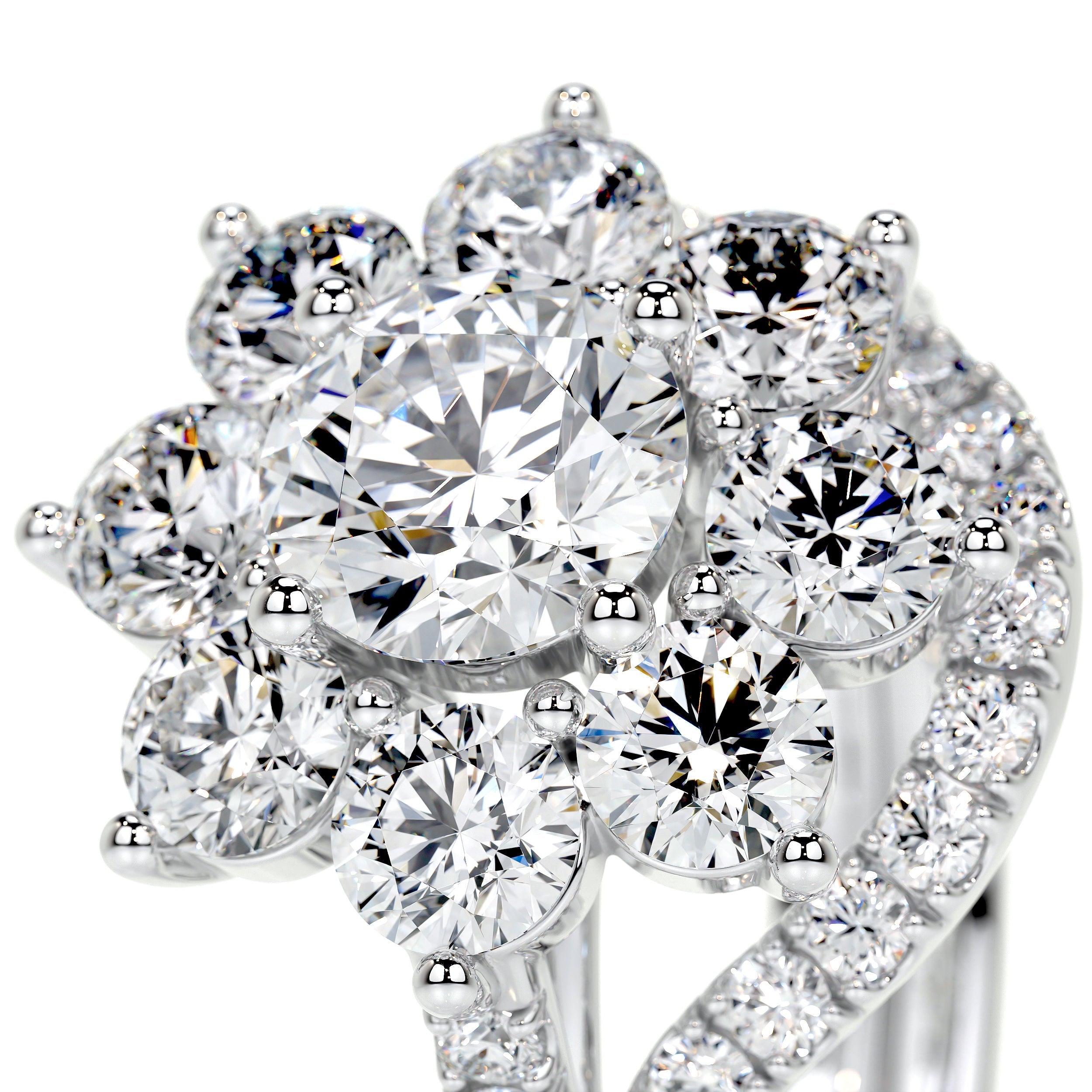 La Fleur Lab Grown Diamond Bridal Set (2.8 Carat) -14K White Gold