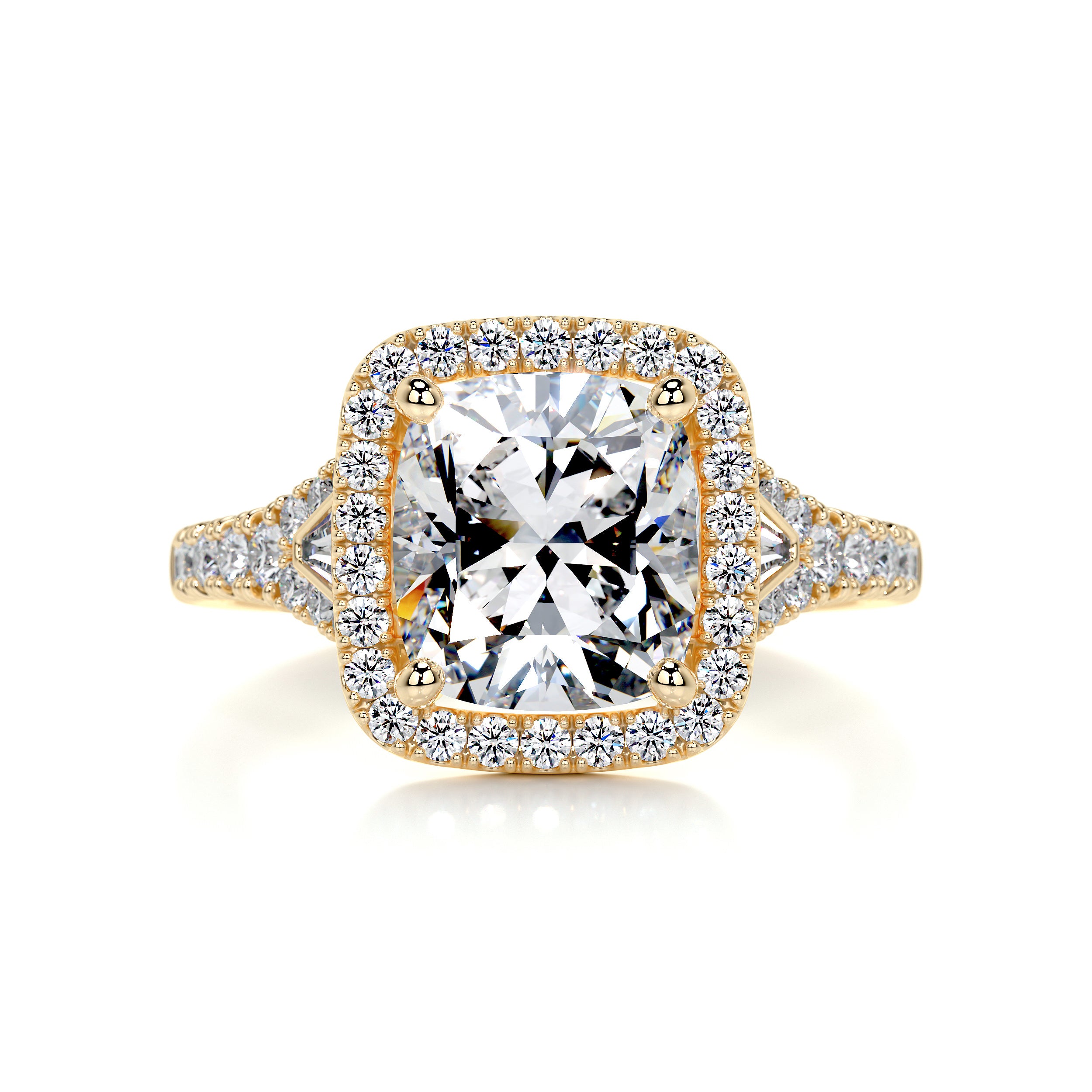 Lissete Diamond Engagement Ring -18K Yellow Gold