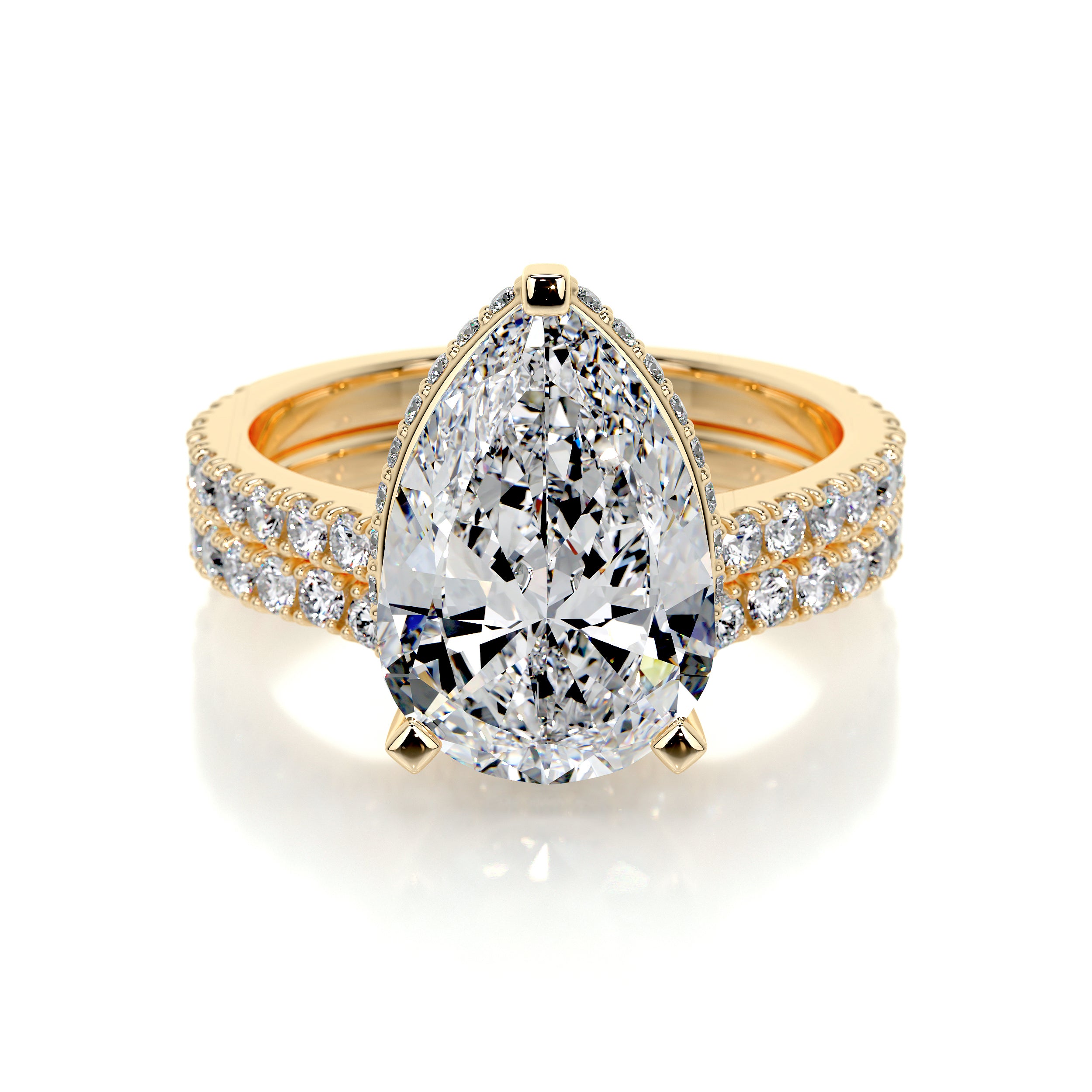 Mia Lab Grown Diamond Bridal Set -18K Yellow Gold