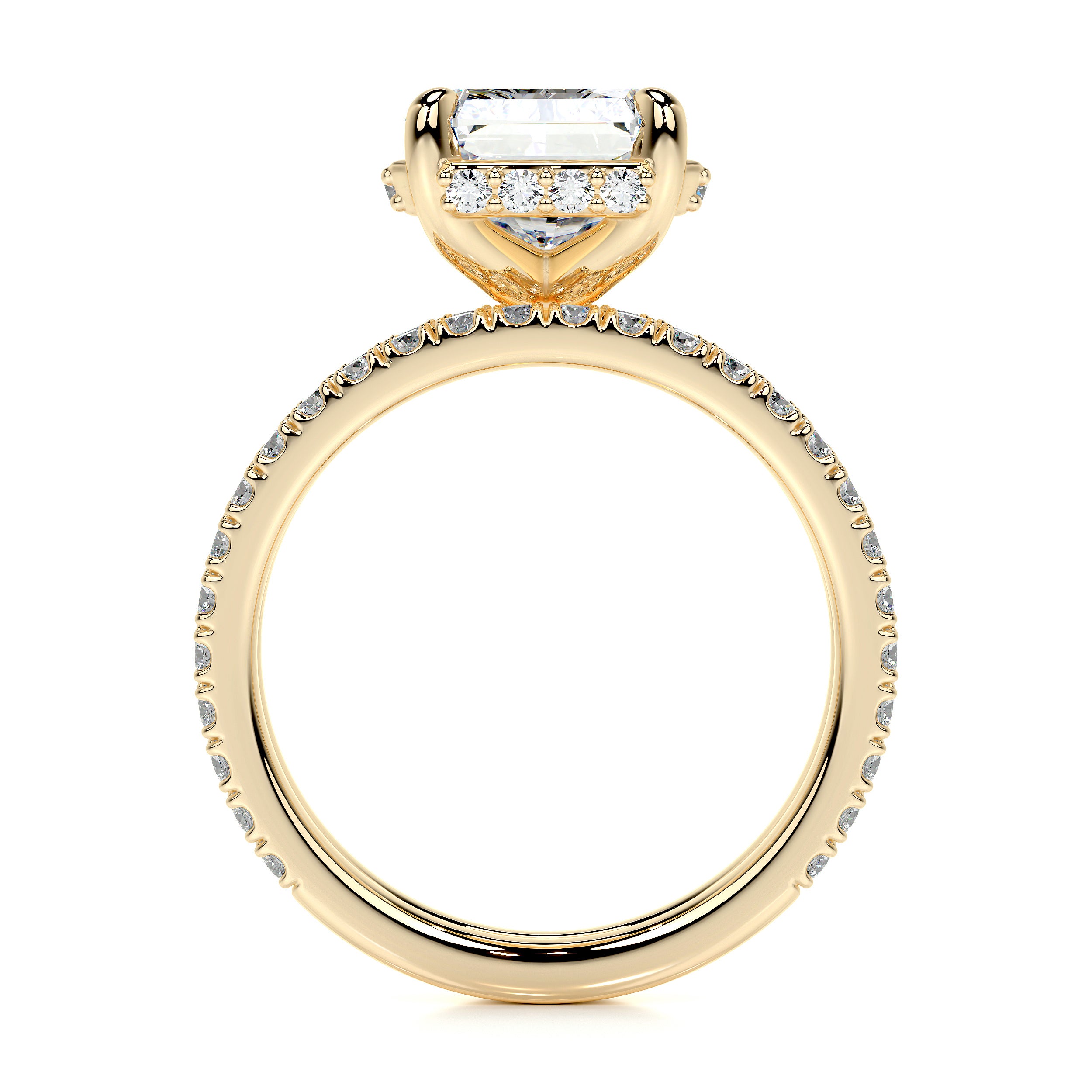 Luna Lab Grown Diamond Bridal Set -18K Yellow Gold
