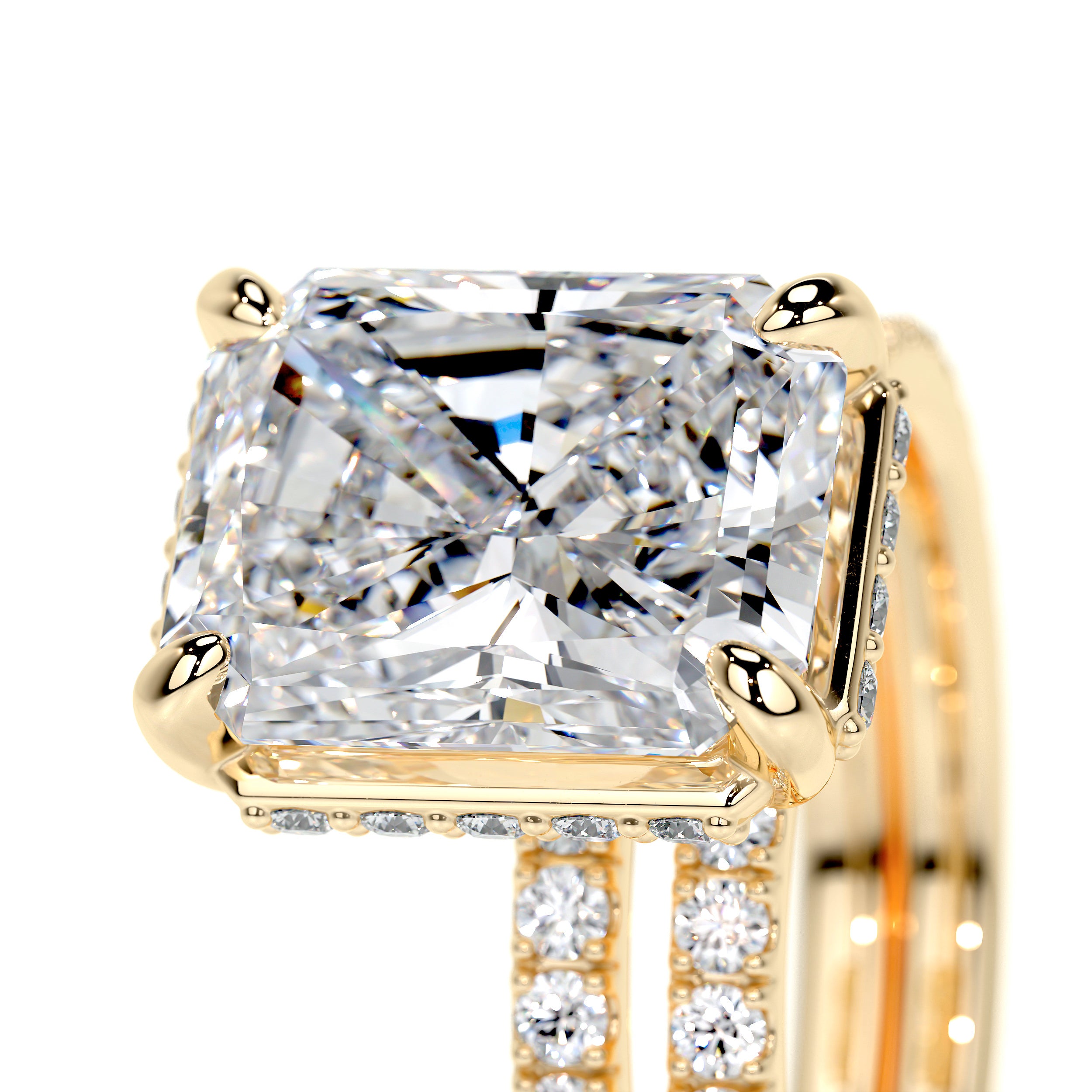 Luna Lab Grown Diamond Bridal Set -18K Yellow Gold