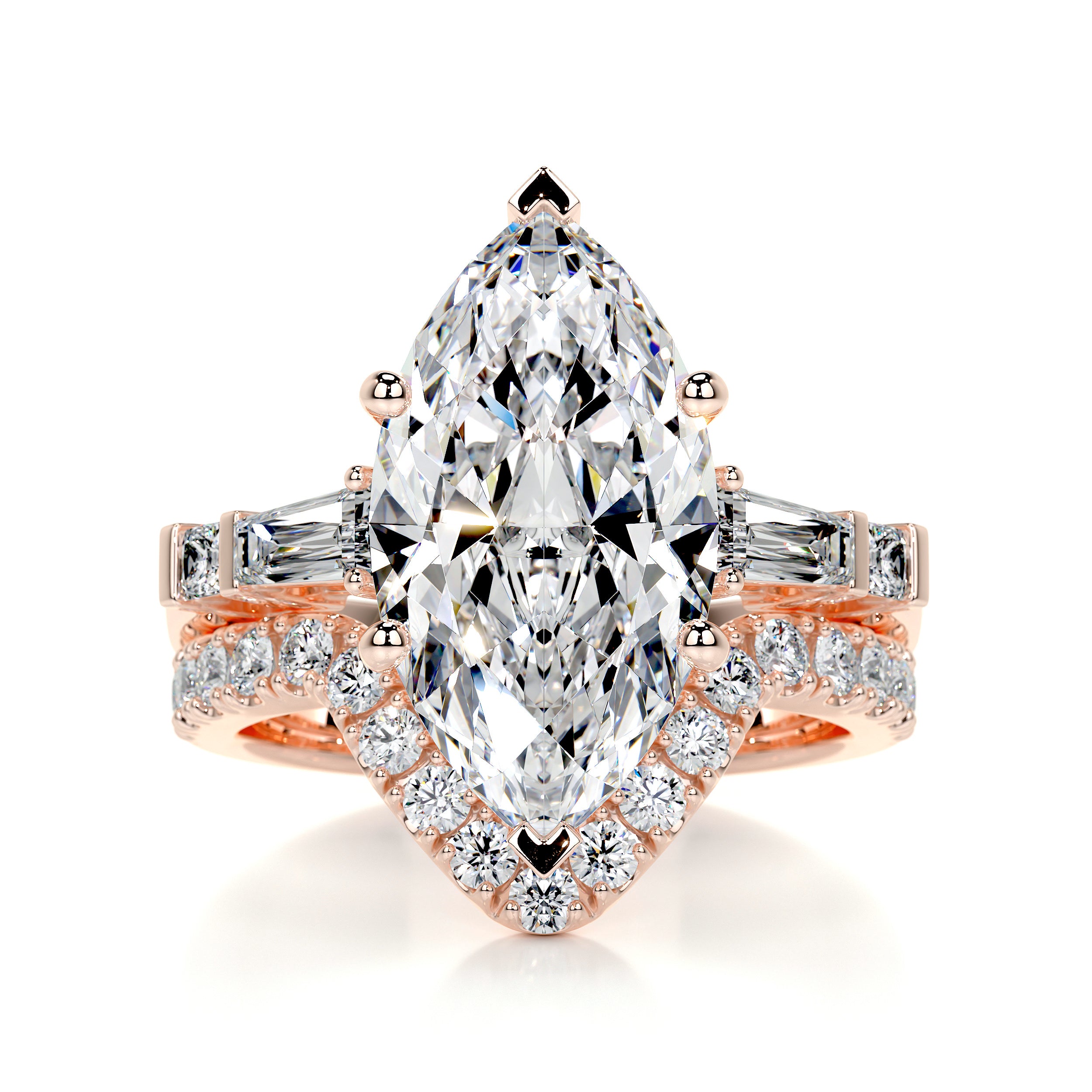 Tessa Diamond Bridal Set -14K Rose Gold