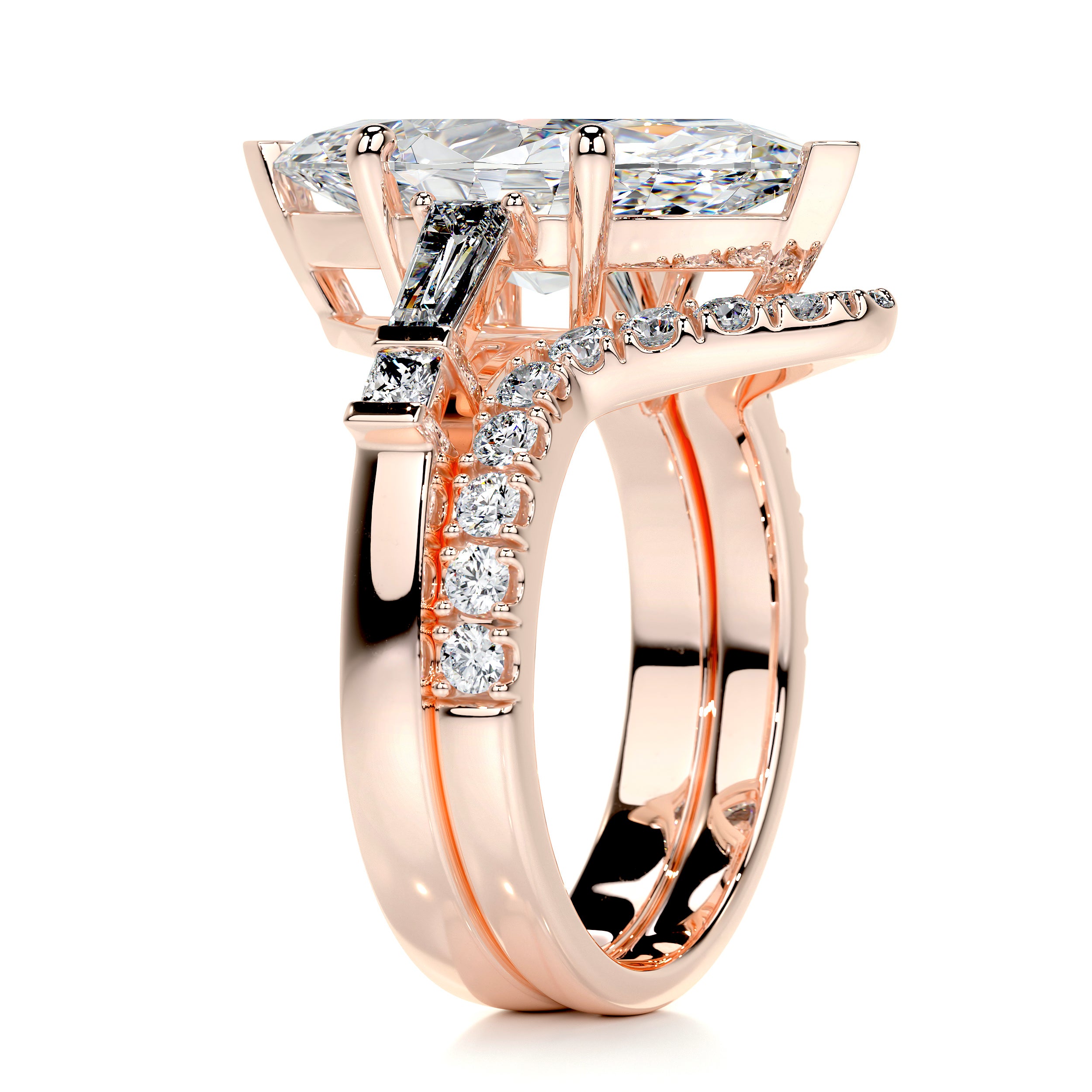 Tessa Diamond Bridal Set -14K Rose Gold