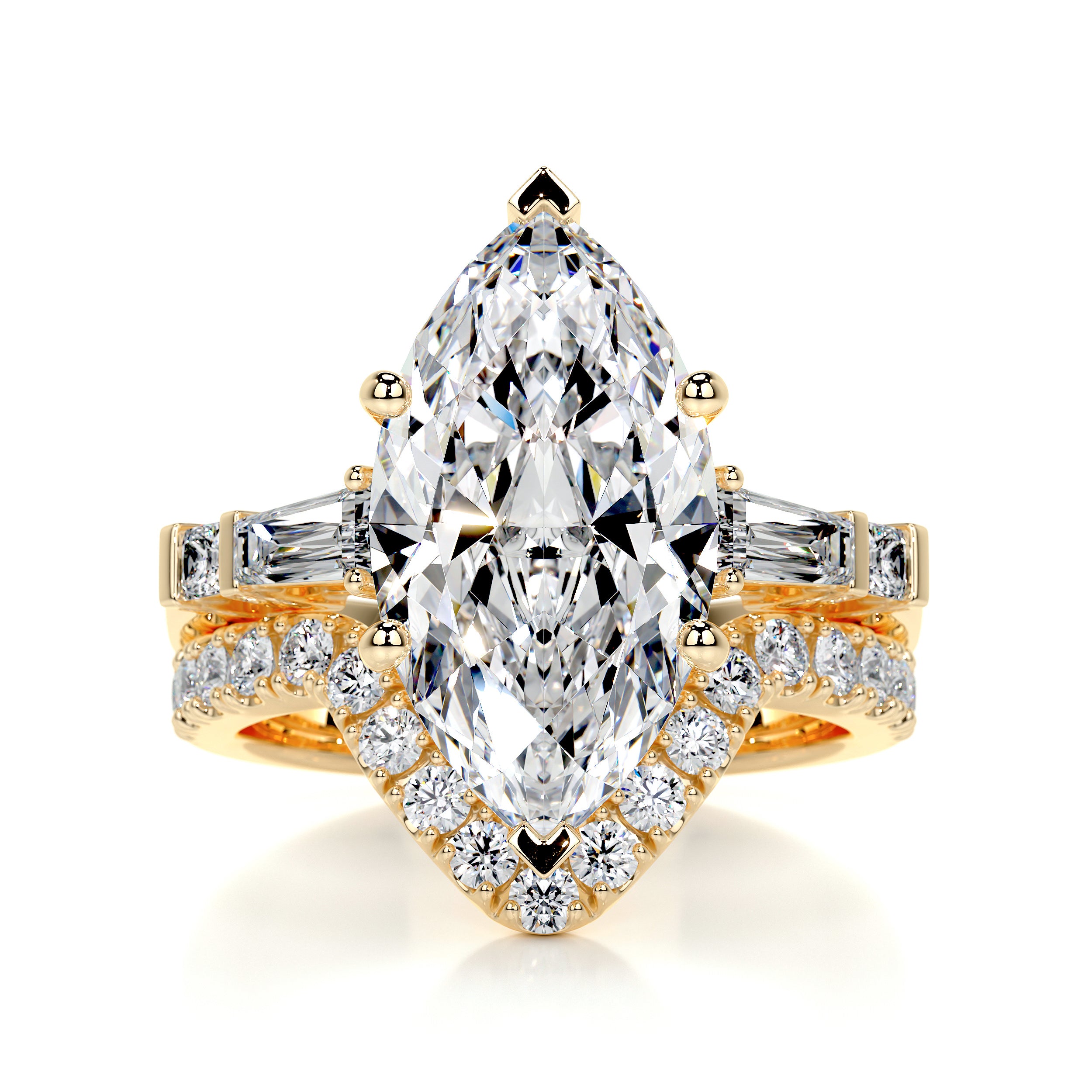 Tessa Diamond Bridal Set -18K Yellow Gold