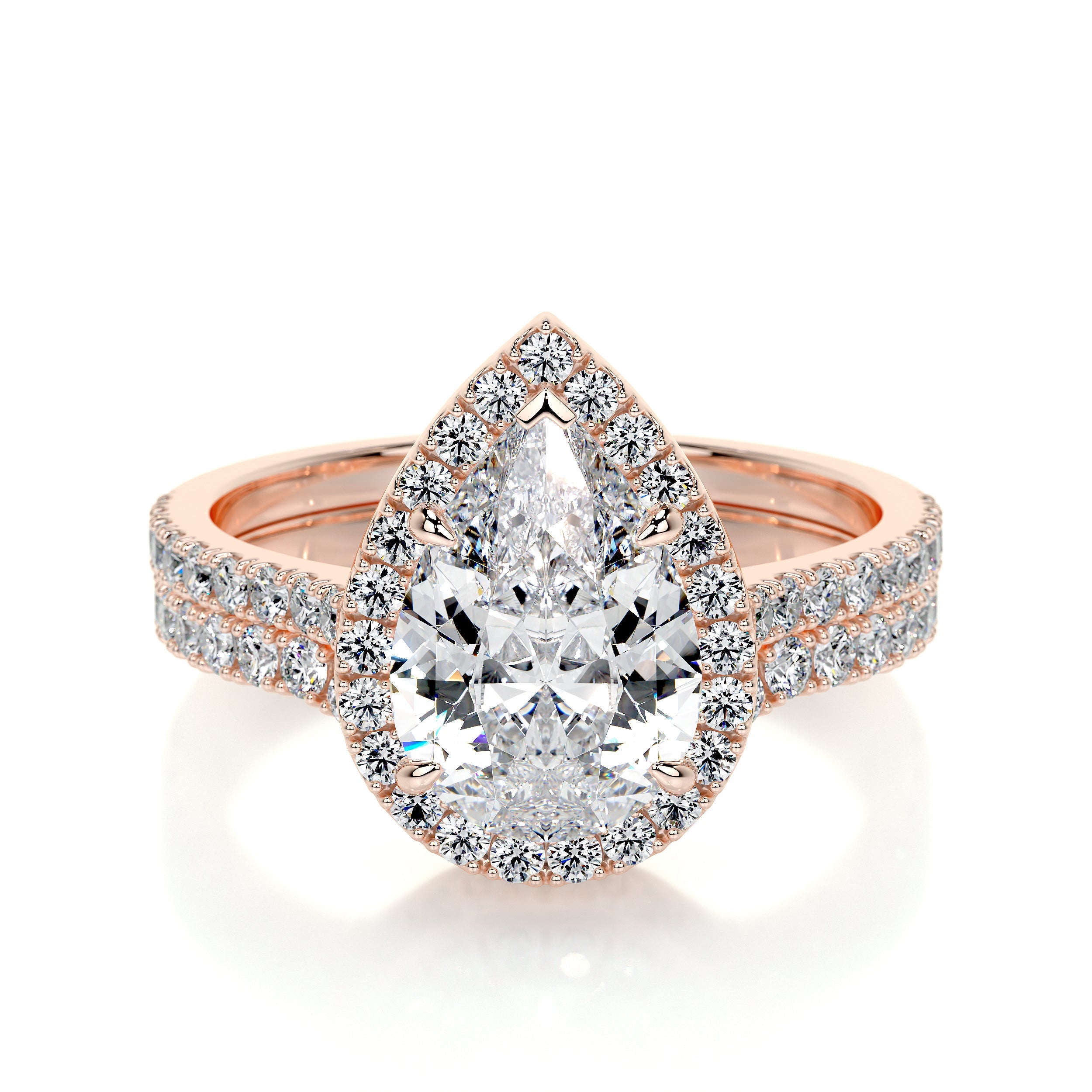 Sophia Lab Grown Diamond Bridal Set -14K Rose Gold