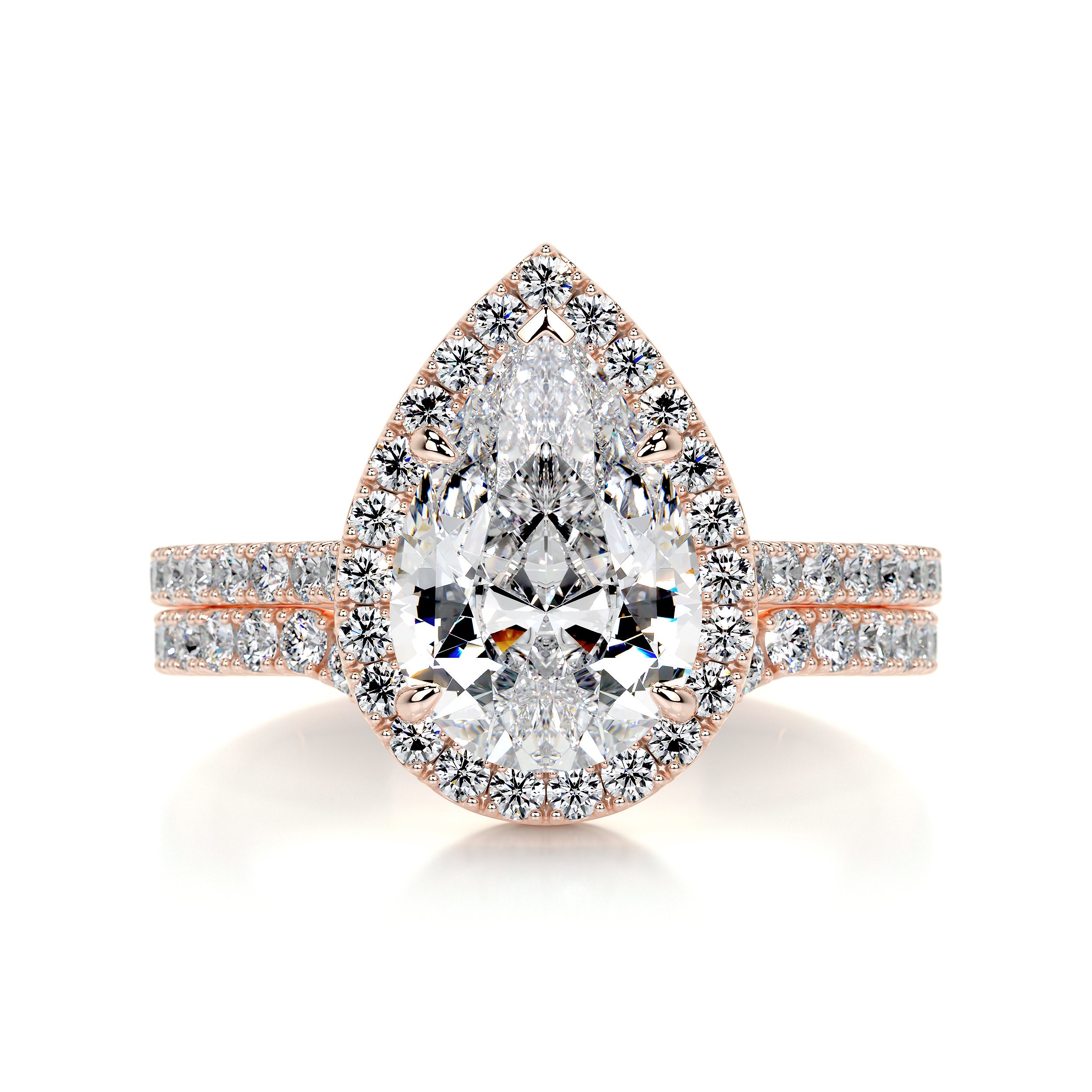 Sophia Diamond Bridal Set -14K Rose Gold