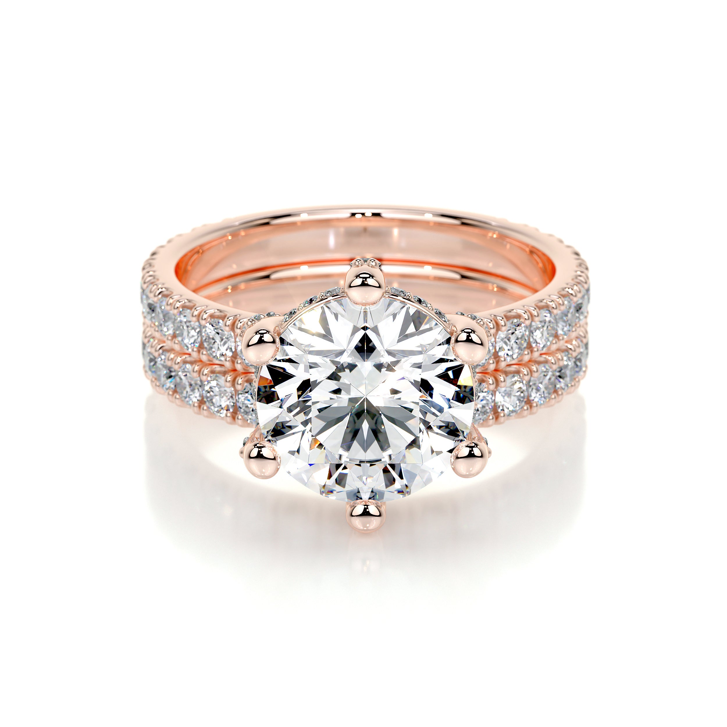 Paris Lab Grown Diamond Bridal Set -14K Rose Gold