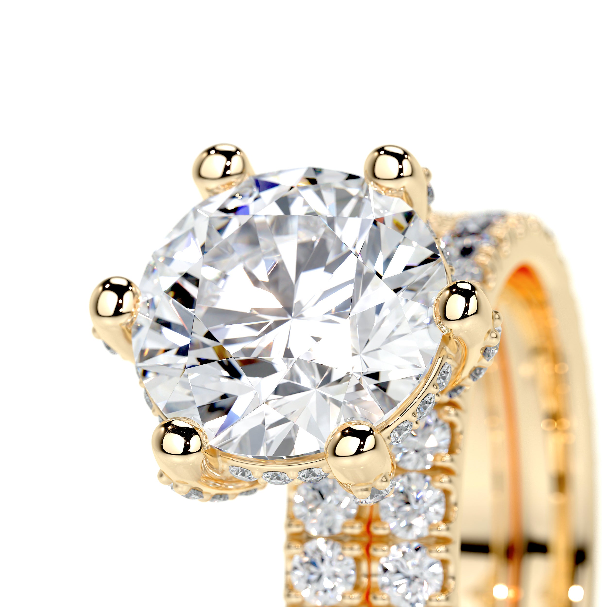 Paris Lab Grown Diamond Bridal Set -18K Yellow Gold