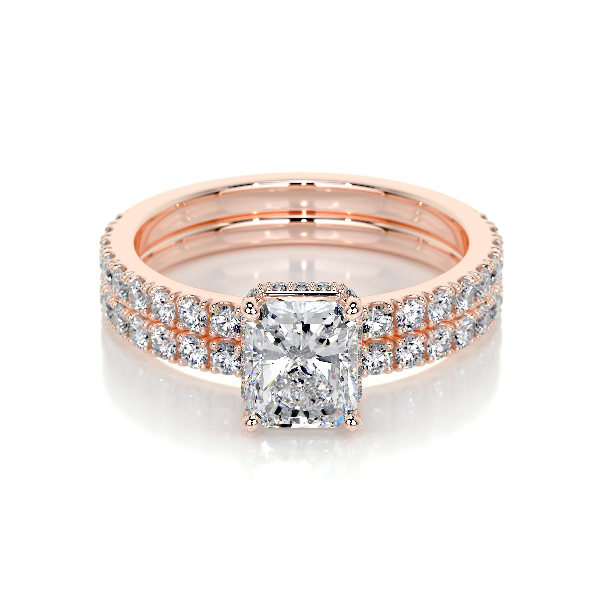 Deborah Lab Grown Diamond Bridal Set -14K Rose Gold
