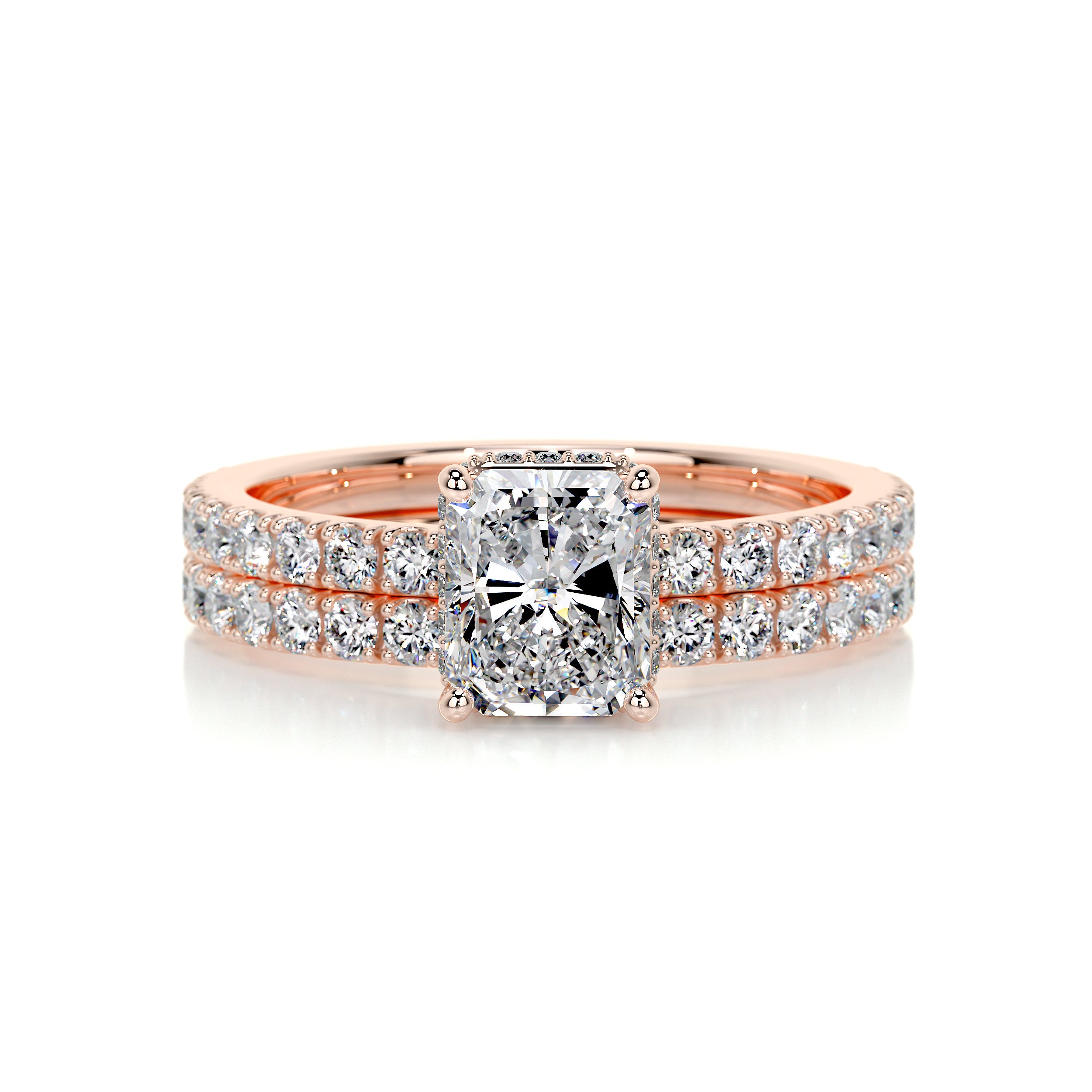 Deborah Diamond Bridal Set -14K Rose Gold