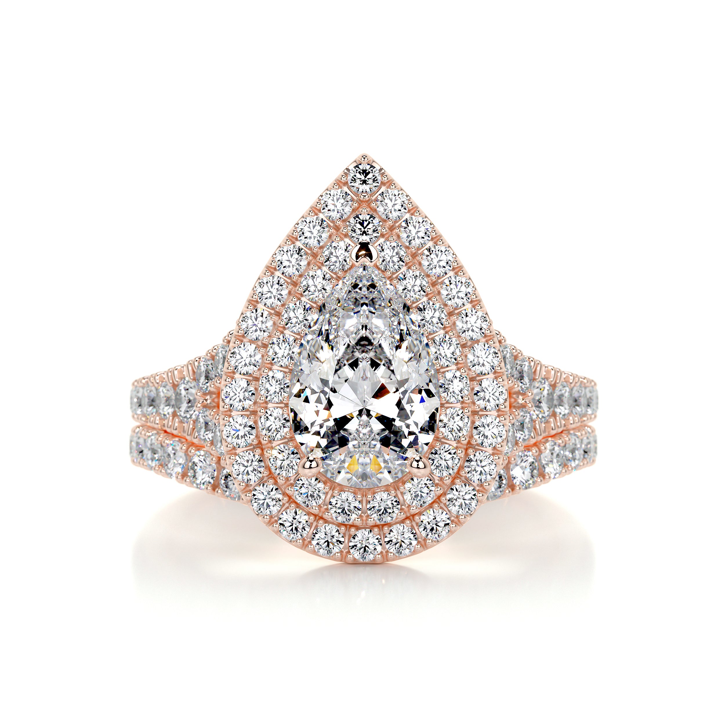 Melanie Diamond Bridal Set -14K Rose Gold