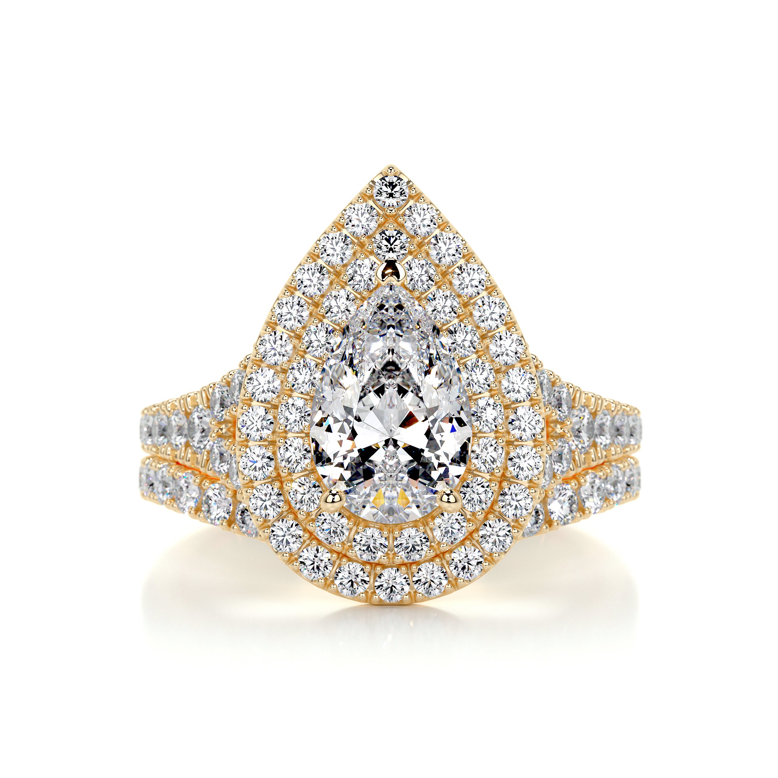 Melanie Diamond Bridal Set (2.50 Carat) -18K Yellow Gold