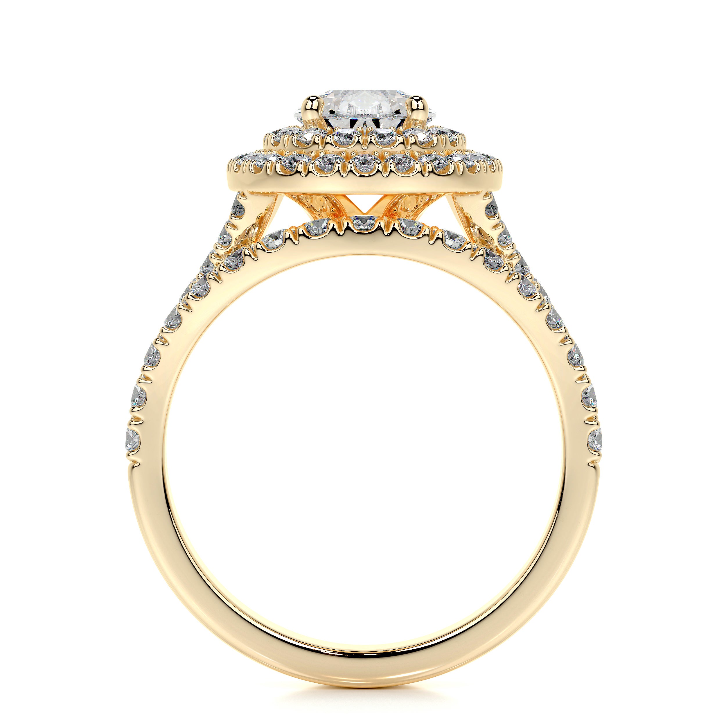 Melanie Lab Grown Diamond Bridal Set -18K Yellow Gold