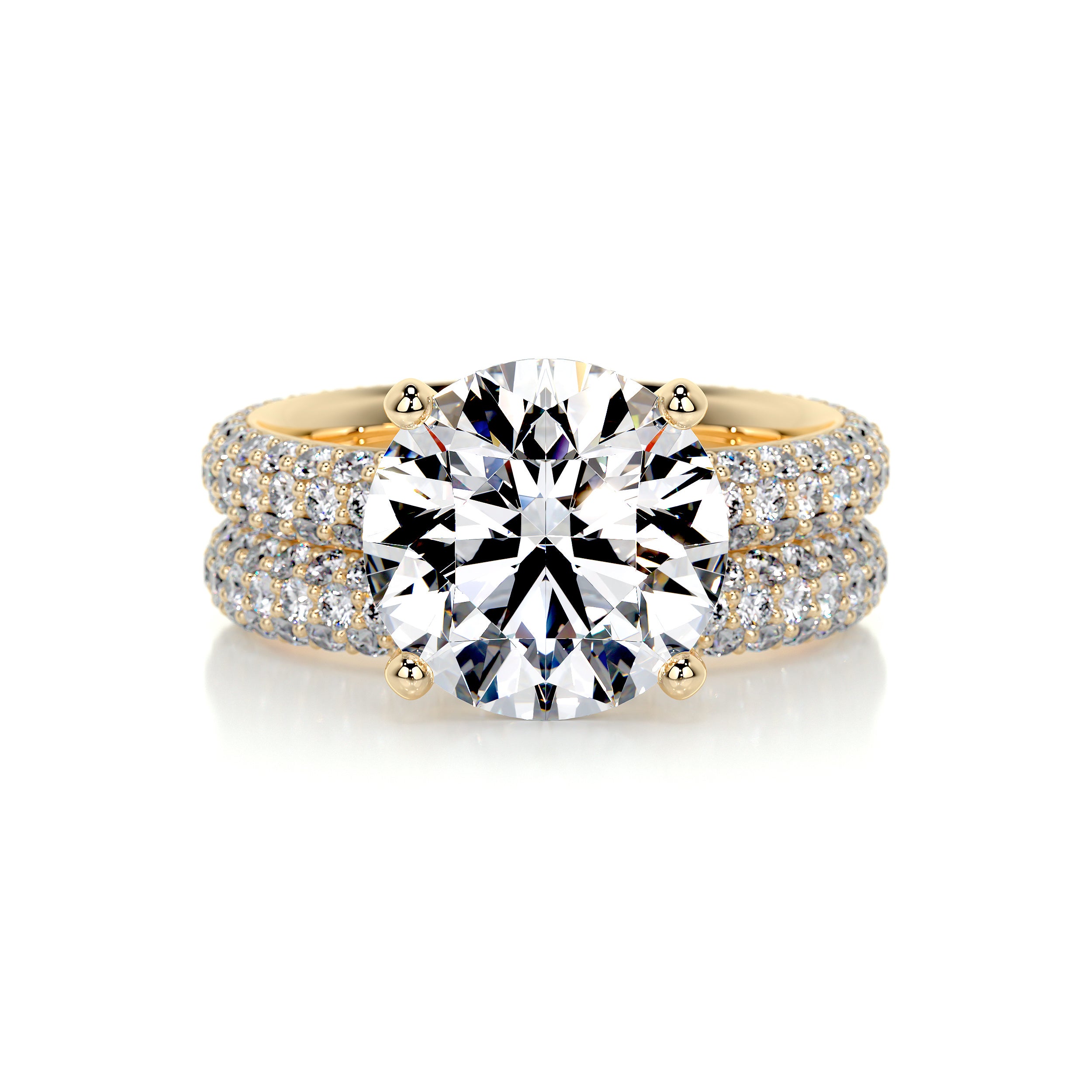 Helena Diamond Bridal Set -18K Yellow Gold