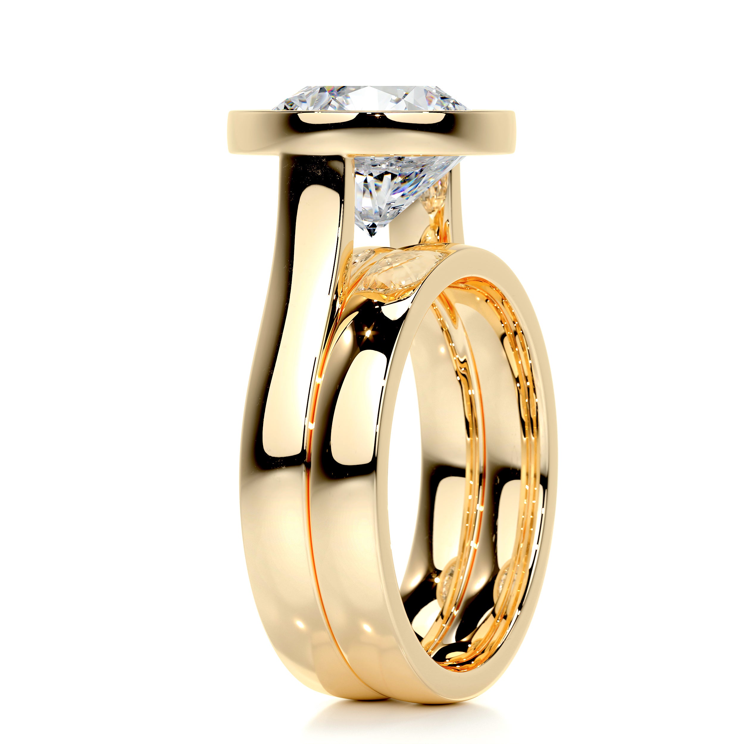 Kaylee Diamond Bridal Set -18K Yellow Gold