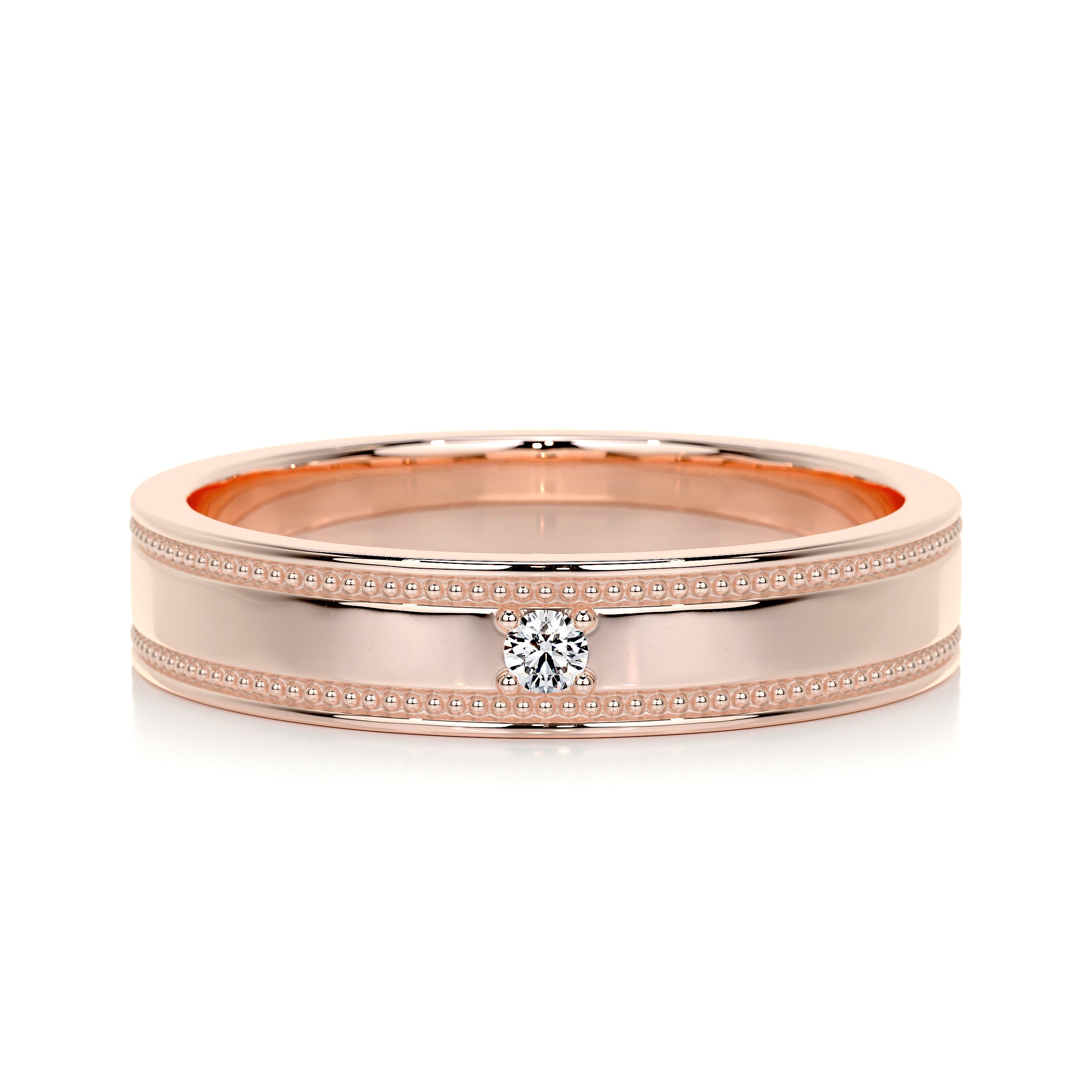 Sherry Diamond Wedding Ring (0.02 Carat) -14K Rose Gold