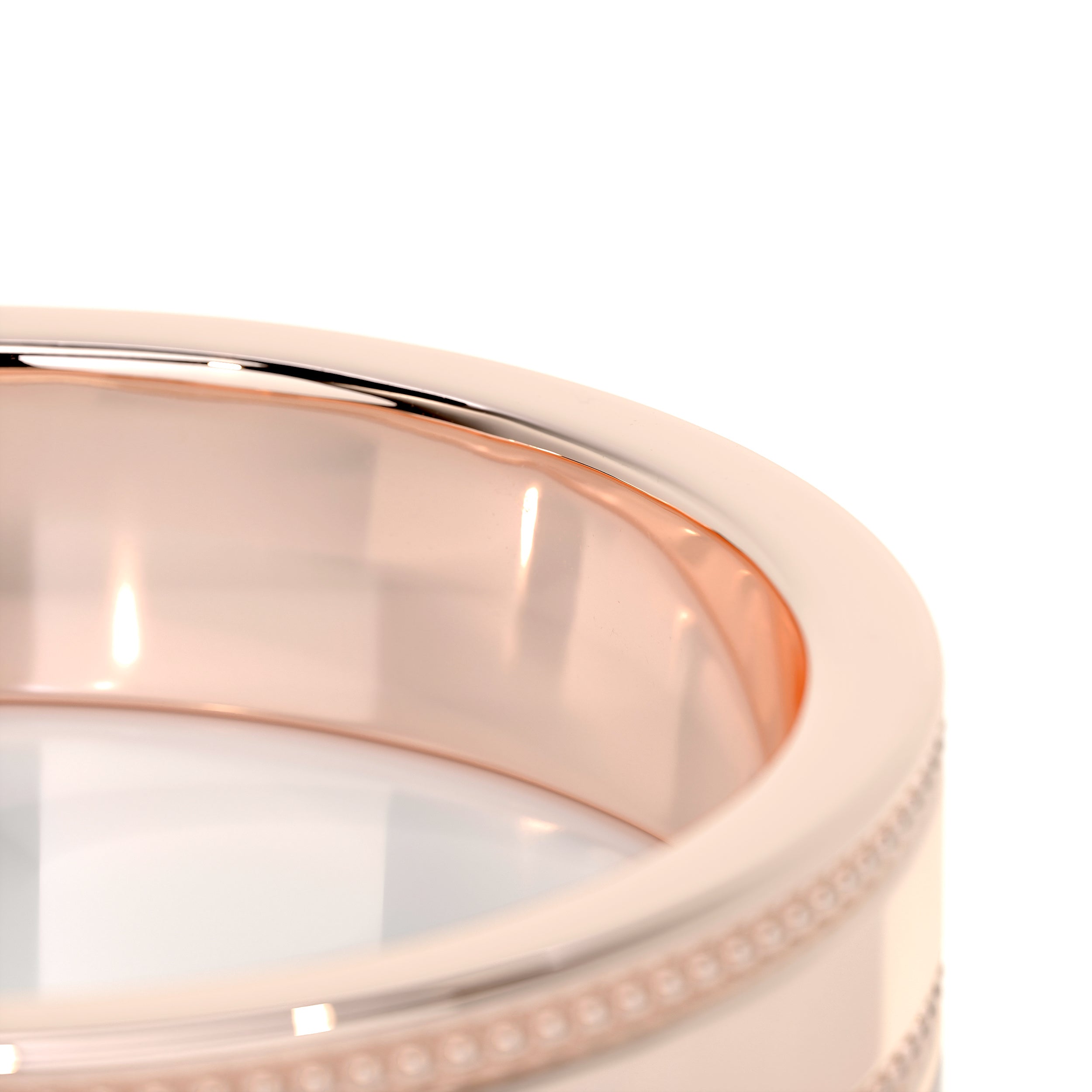 Sherry Diamond Wedding Ring   (0.02 Carat) -14K Rose Gold