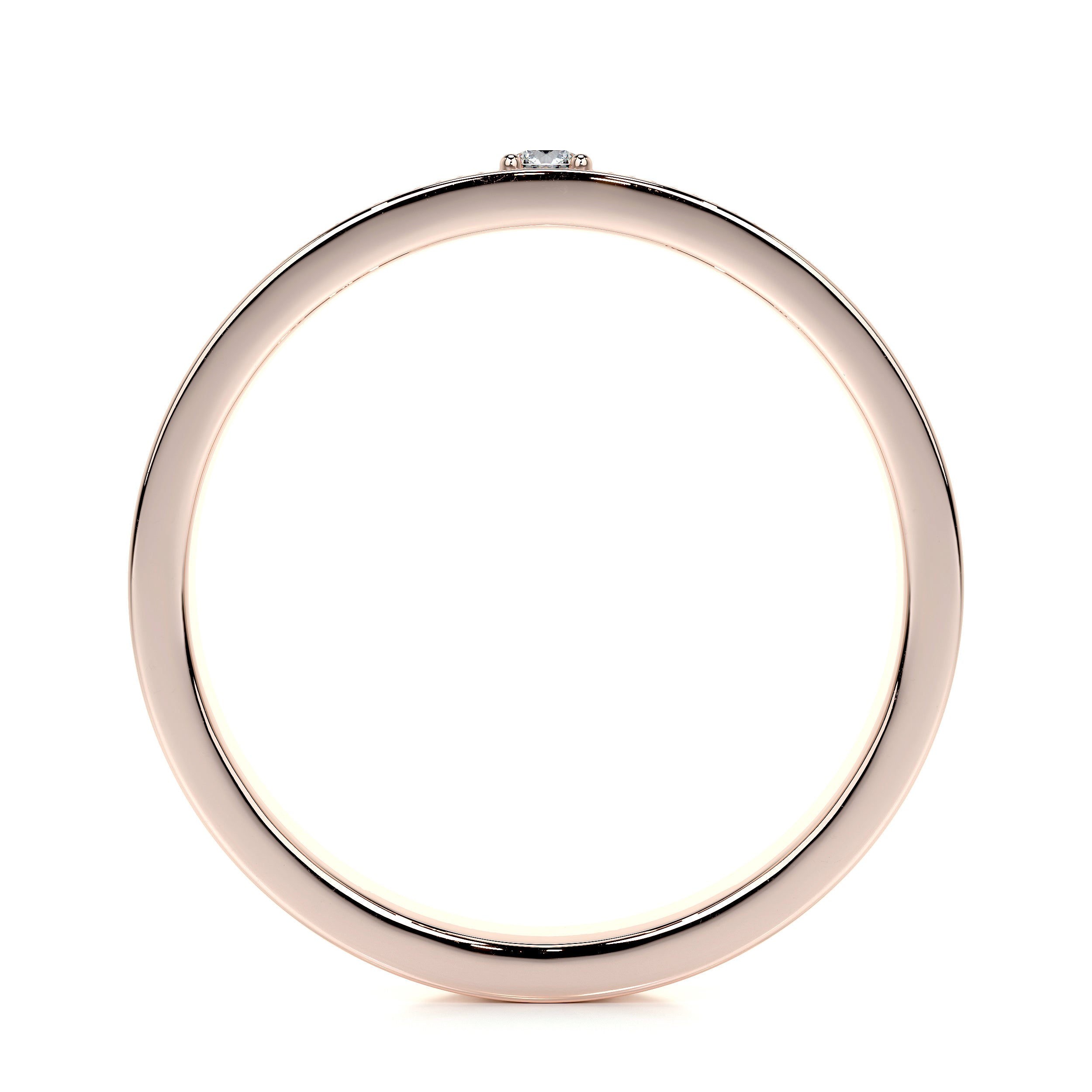 Sherry Lab Grown Diamond Wedding Ring (0.02 Carat) -14K Rose Gold