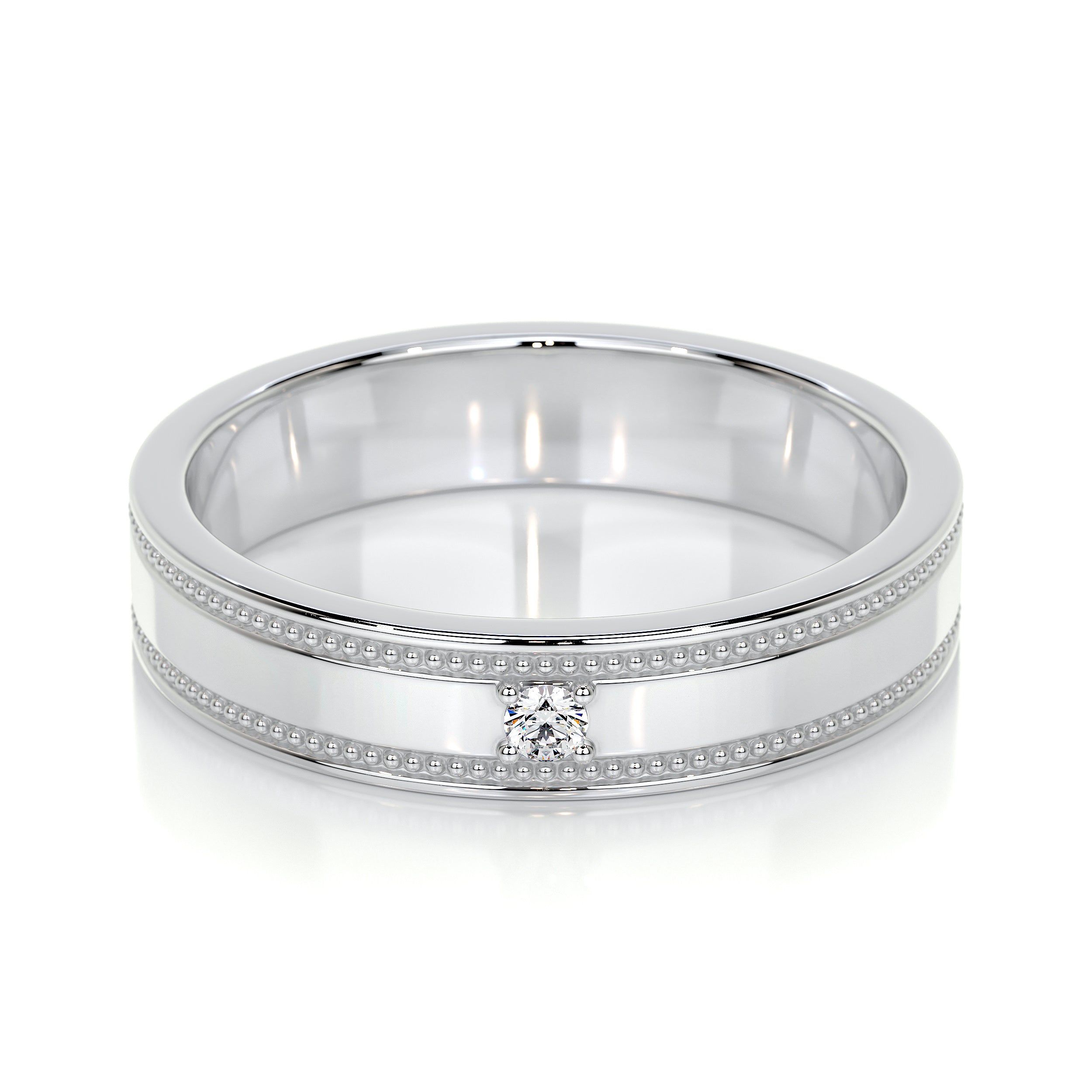 Sherry Lab Grown Diamond Wedding Ring   (0.02 Carat) -14K White Gold