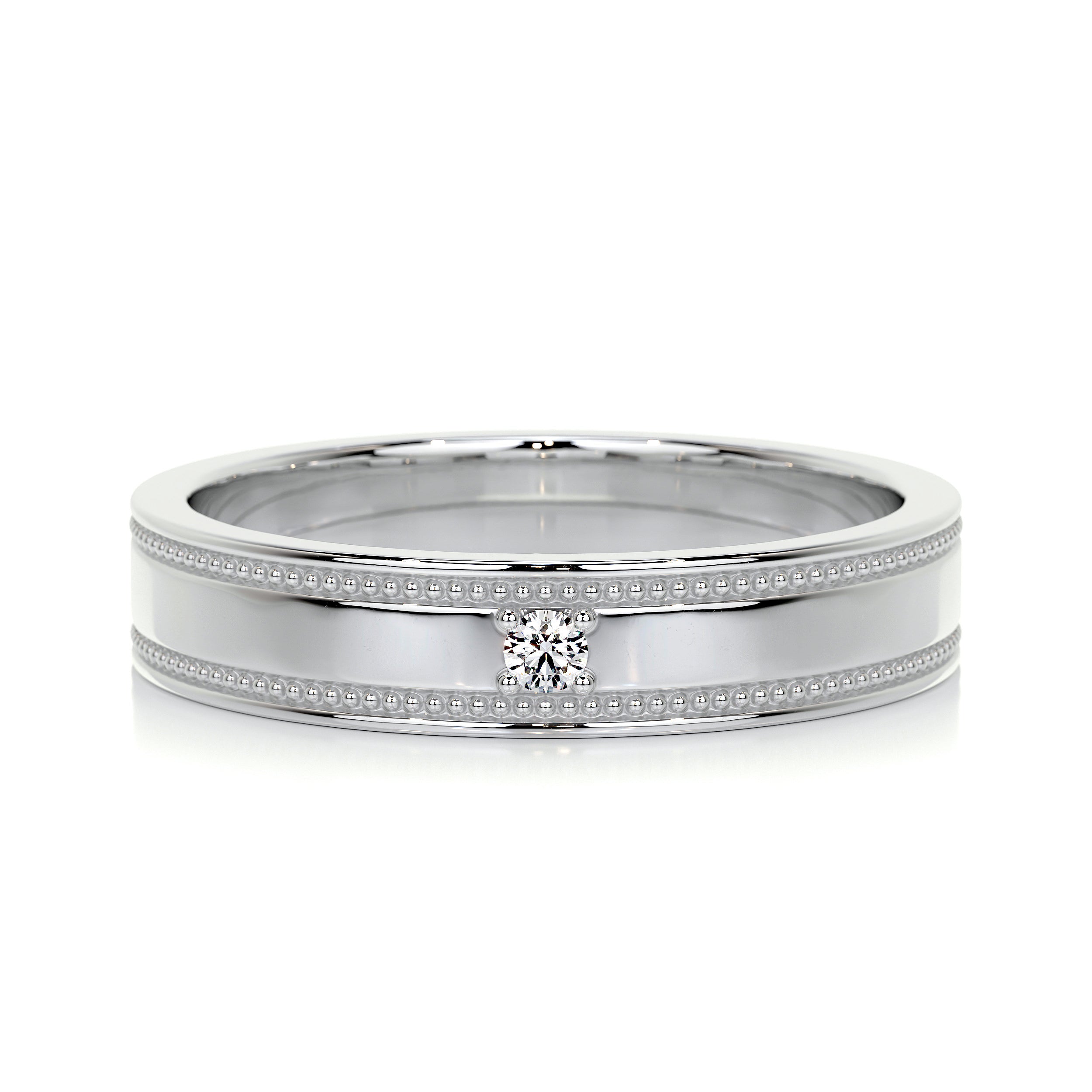 Sherry Diamond Wedding Ring (0.02 Carat) -18K White Gold