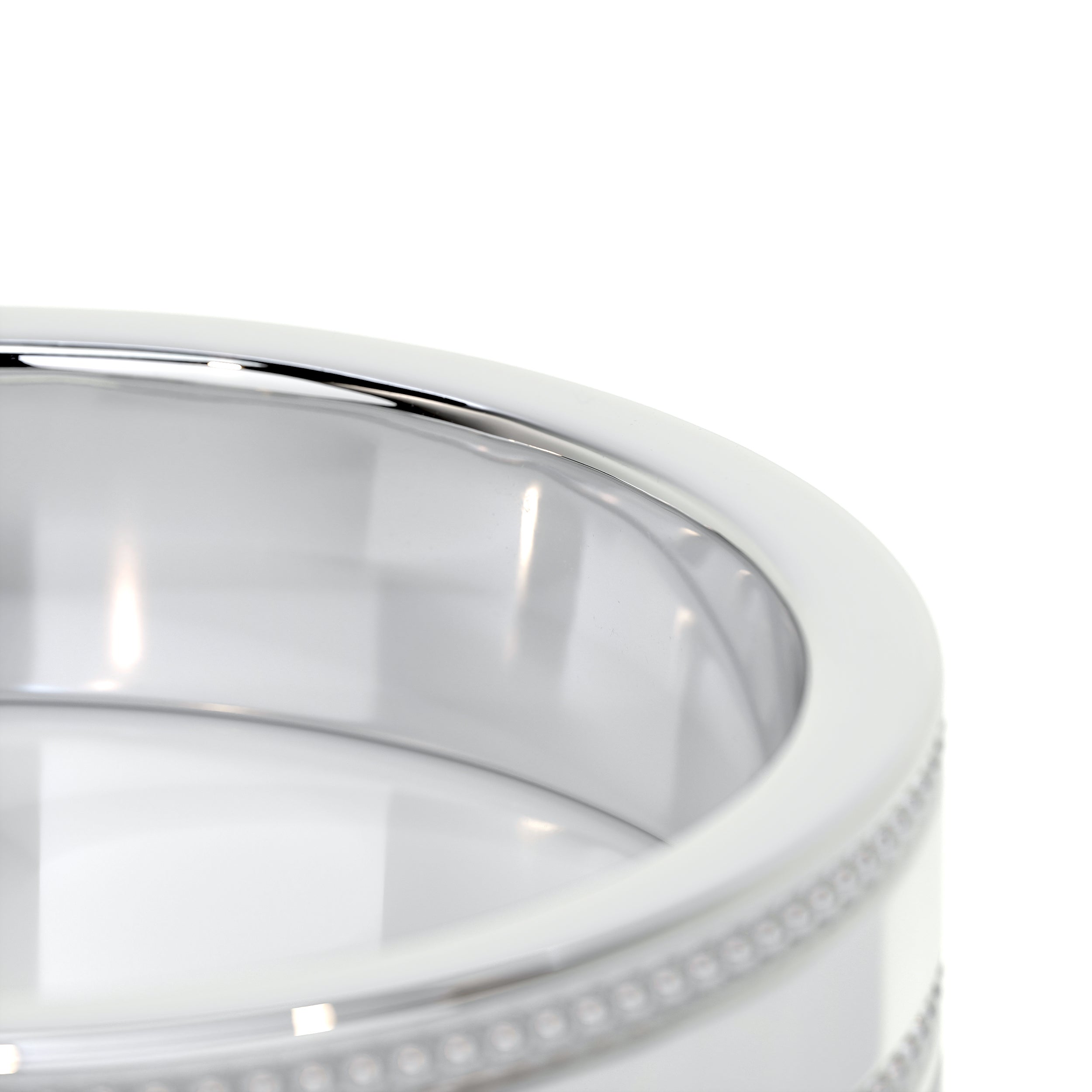 Sherry Diamond Wedding Ring (0.02 Carat) -14K White Gold